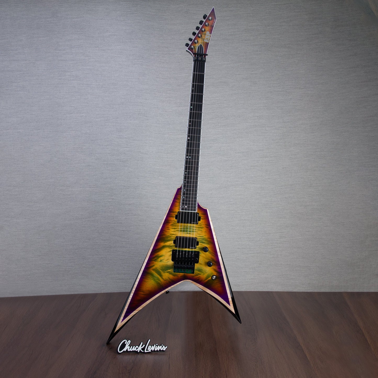 ESP USA V2 QM Electric Guitar - Lynch Burst - #US23399