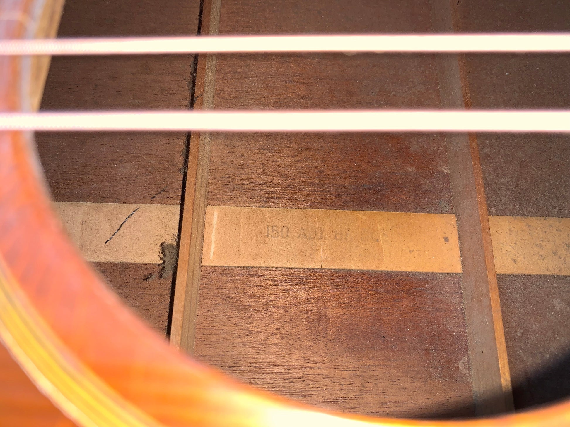 1963 Gibson J-50 ADJ Natural Vintage Acoustic Dreadnought Guitar SOUNDS GREAT!