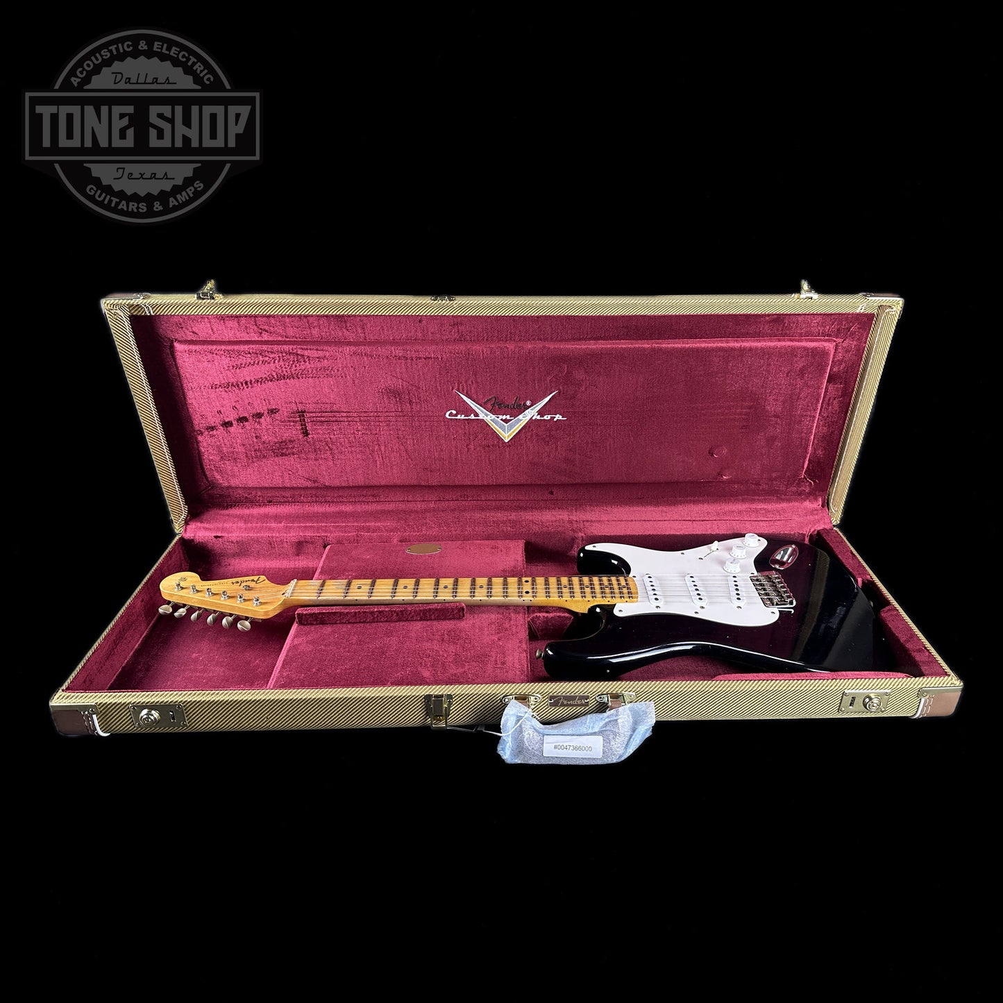 Fender Custom Shop 1956 Stratocaster Journeyman Relic Maple Neck Aged Black w/case CZ578247