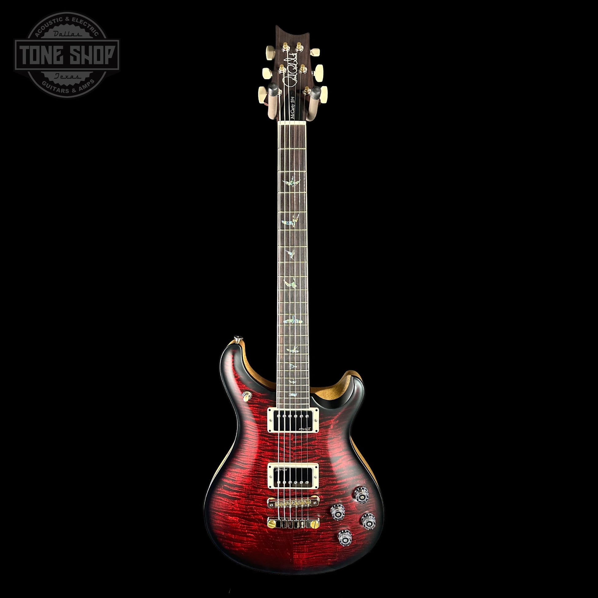 PRS Wood Library McCarty 594 Korina Fire Red Smokeburst Satin RW neck w/case 0414076