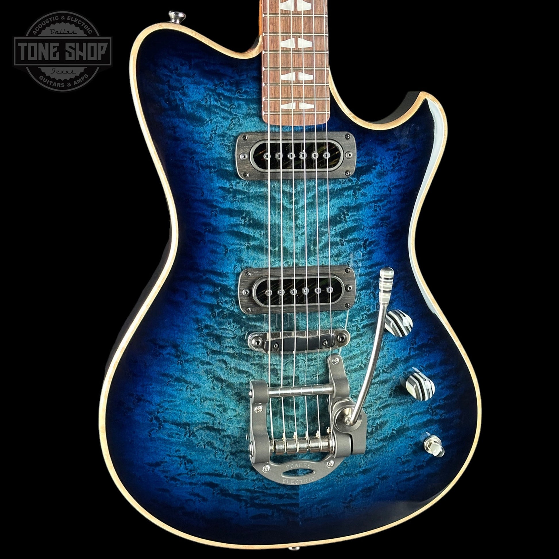 Powers Electric A-Type Select Birdseye Glacier Burst w/softcase