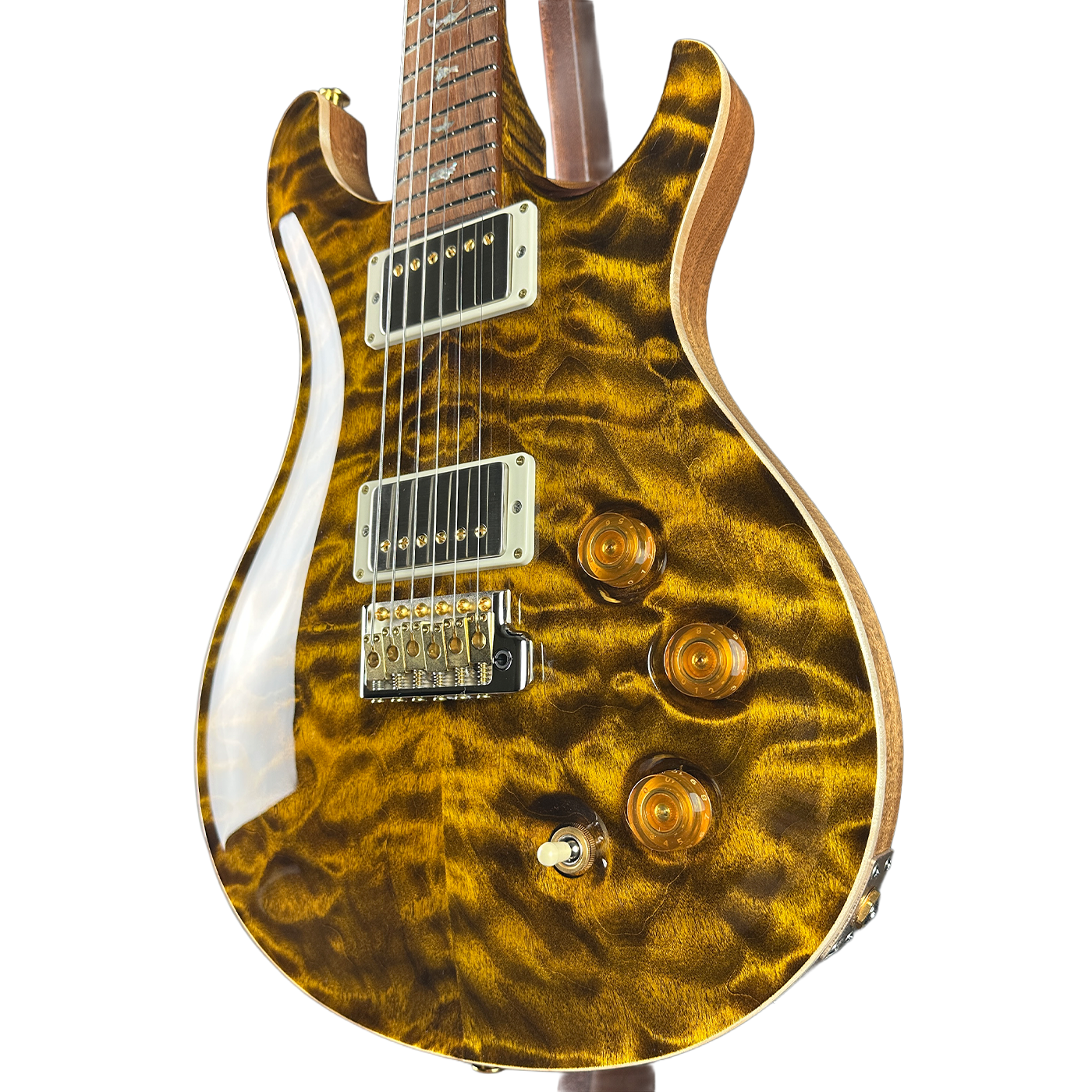 PRS Wood Library DGT Quilt 10 Top Yellow Tiger w/case 0408151