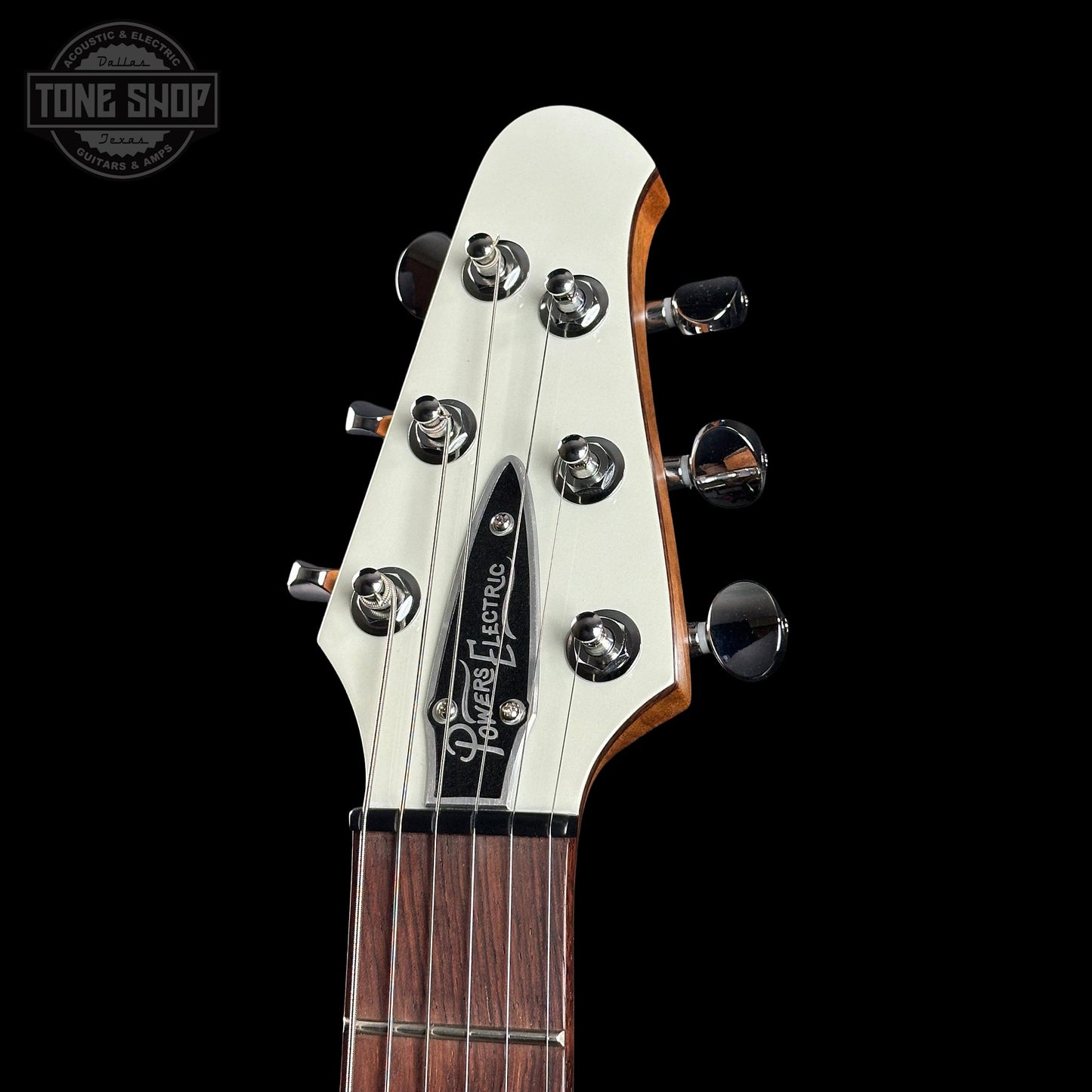 Powers Electric A-Type Pearl White FF42 Anodized Camtail Matching Headstock w/softcase B231
