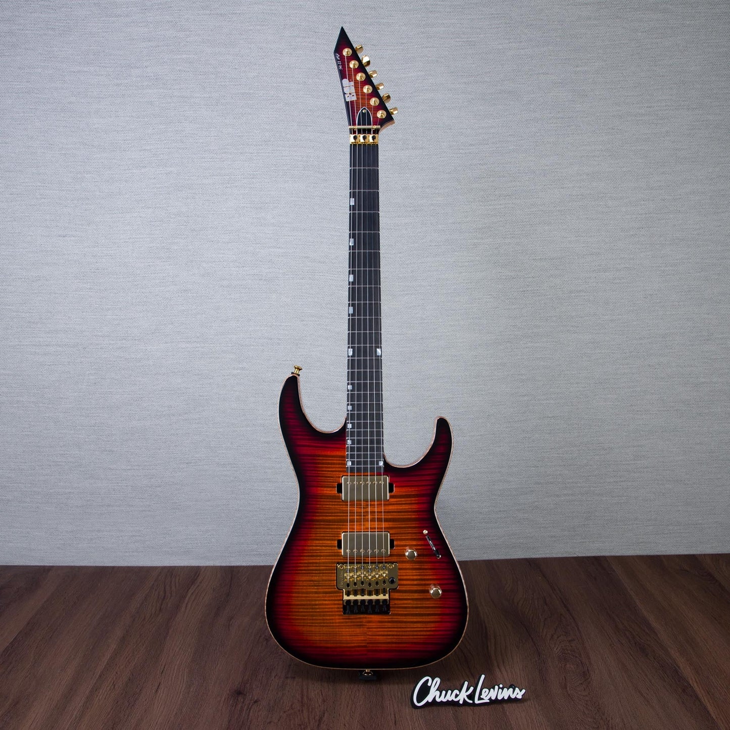 ESP USA M-II DX FR Electric Guitar - Tiger Eye Sunburst - #US26088