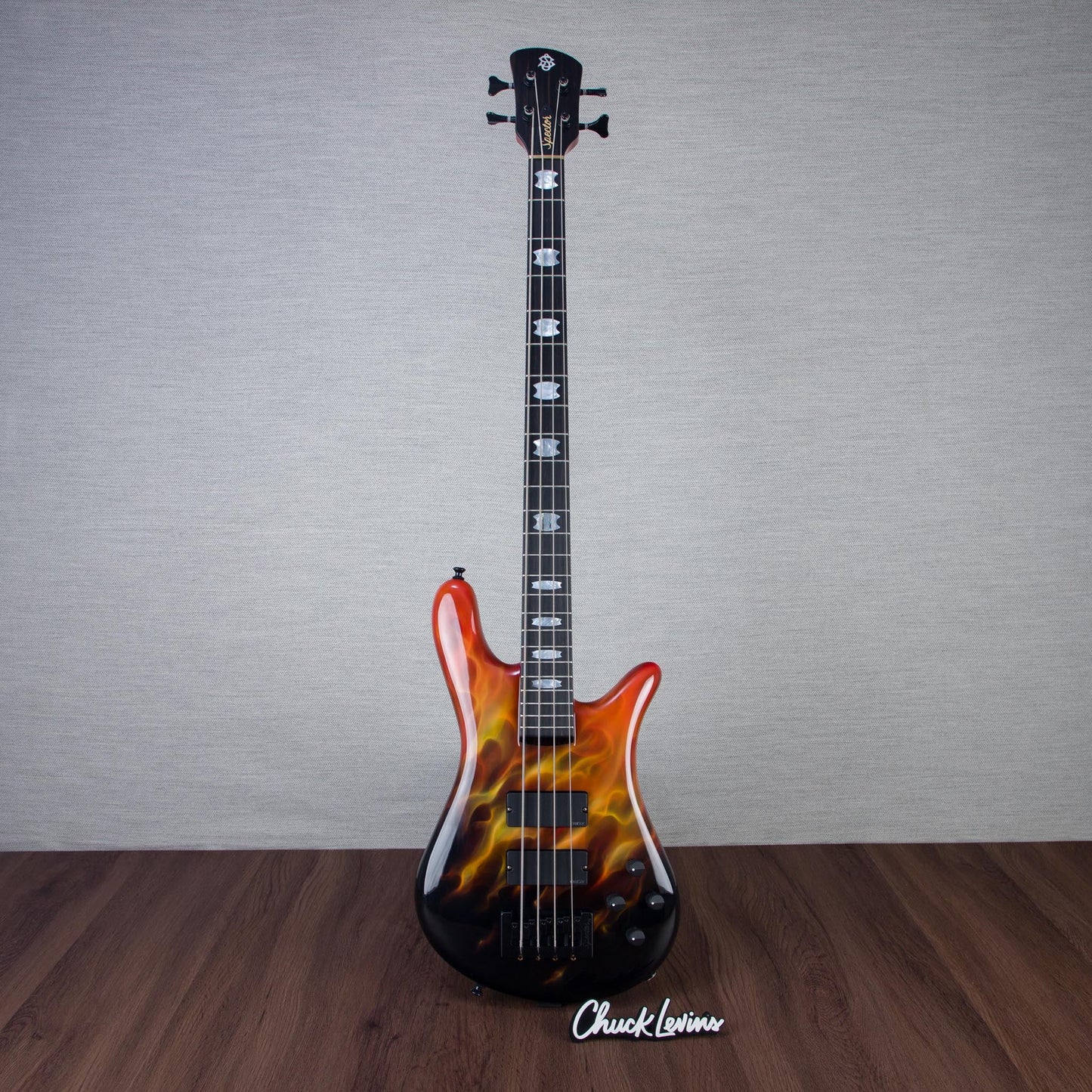 Spector USA Custom NS-2 Hot Rod Series Painted by Dan Lawrence Electric Bass Guitar - "Real Flame" - CHUCKSCLUSIVE - #1999