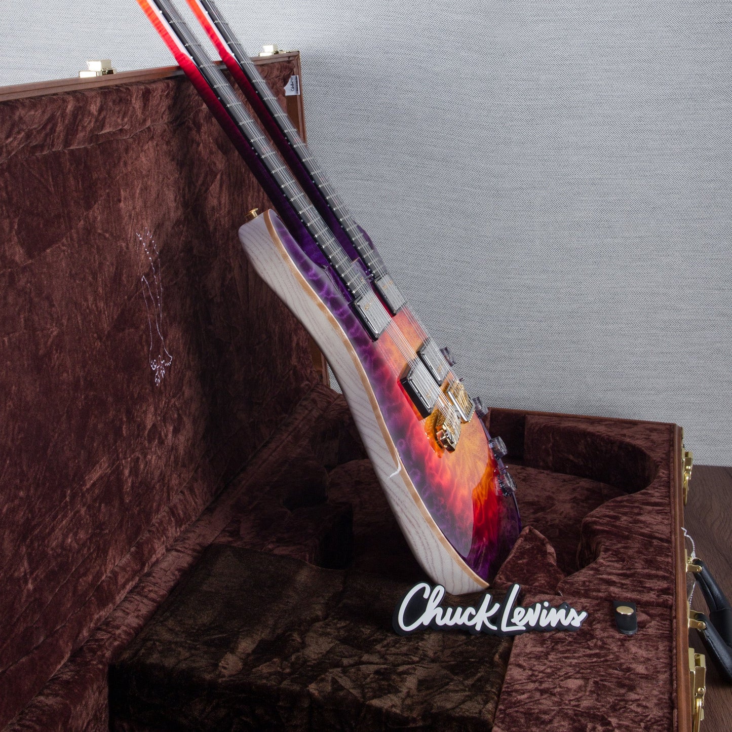 PRS Private Stock Custom 24 Double-Neck 6/12 String Electric Guitar - Indian Ocean Sunset Glow - #0384233 - 2024