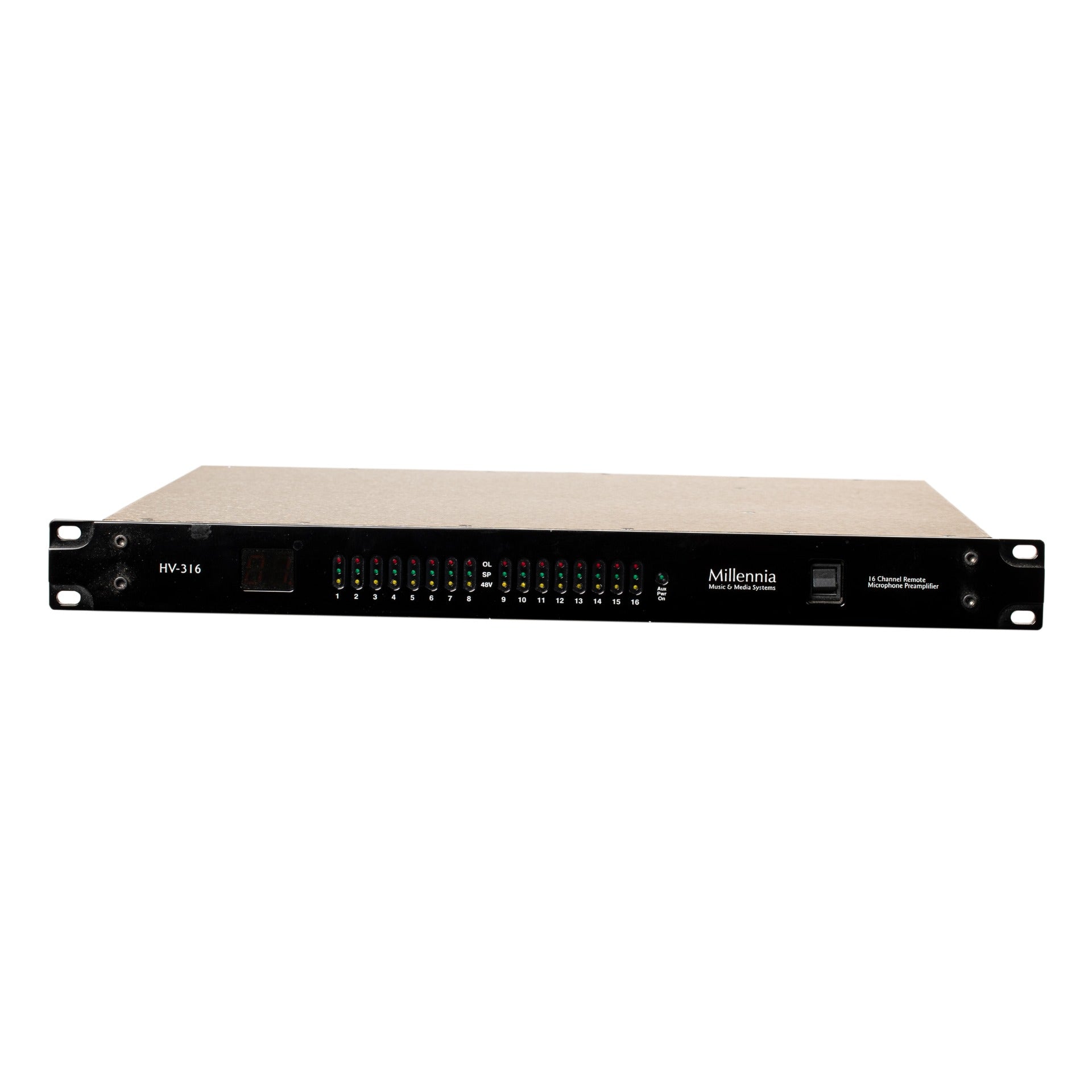 Millennia HV-316/16 16-channel Remote Control Ethernet Mic Preamp