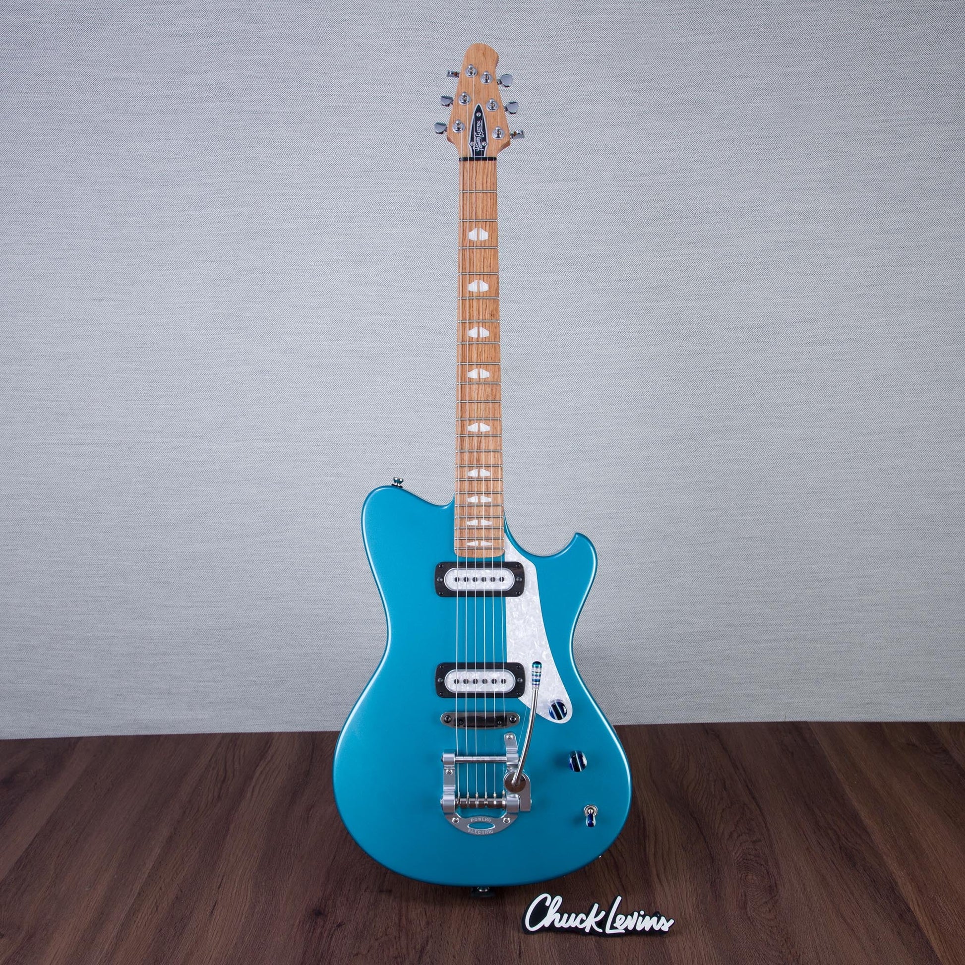 Powers Electric A-Type Electric Guitar - Tourmaline Green Metallic - #B181
