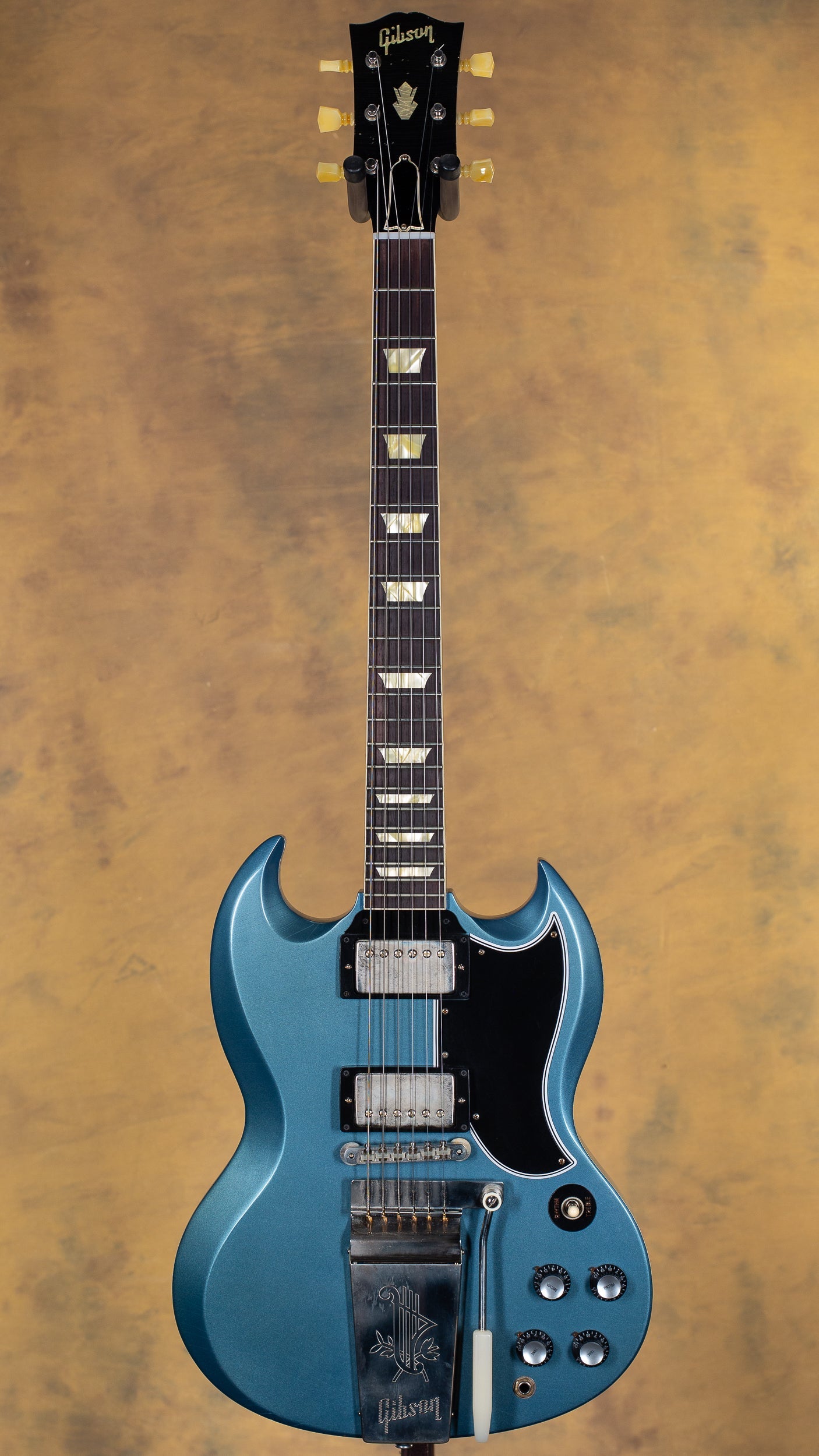 2025 Gibson Custom Shop 1964 SG Standard Reissue Maestro Pelham Blue Ultra Light Aged Murphy Lab