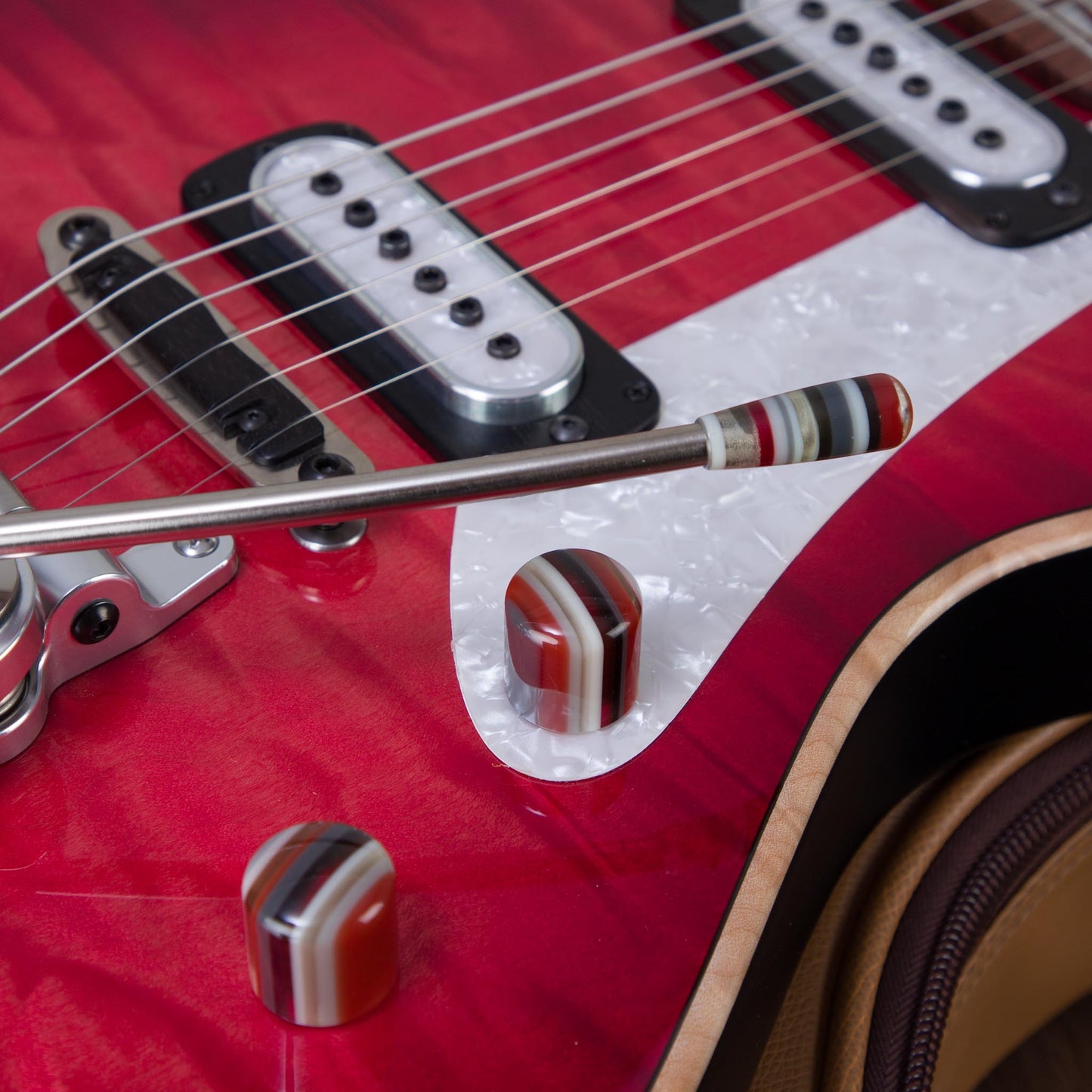 Powers Electric A-Type Electric Guitar - Cosmo Red - #B295