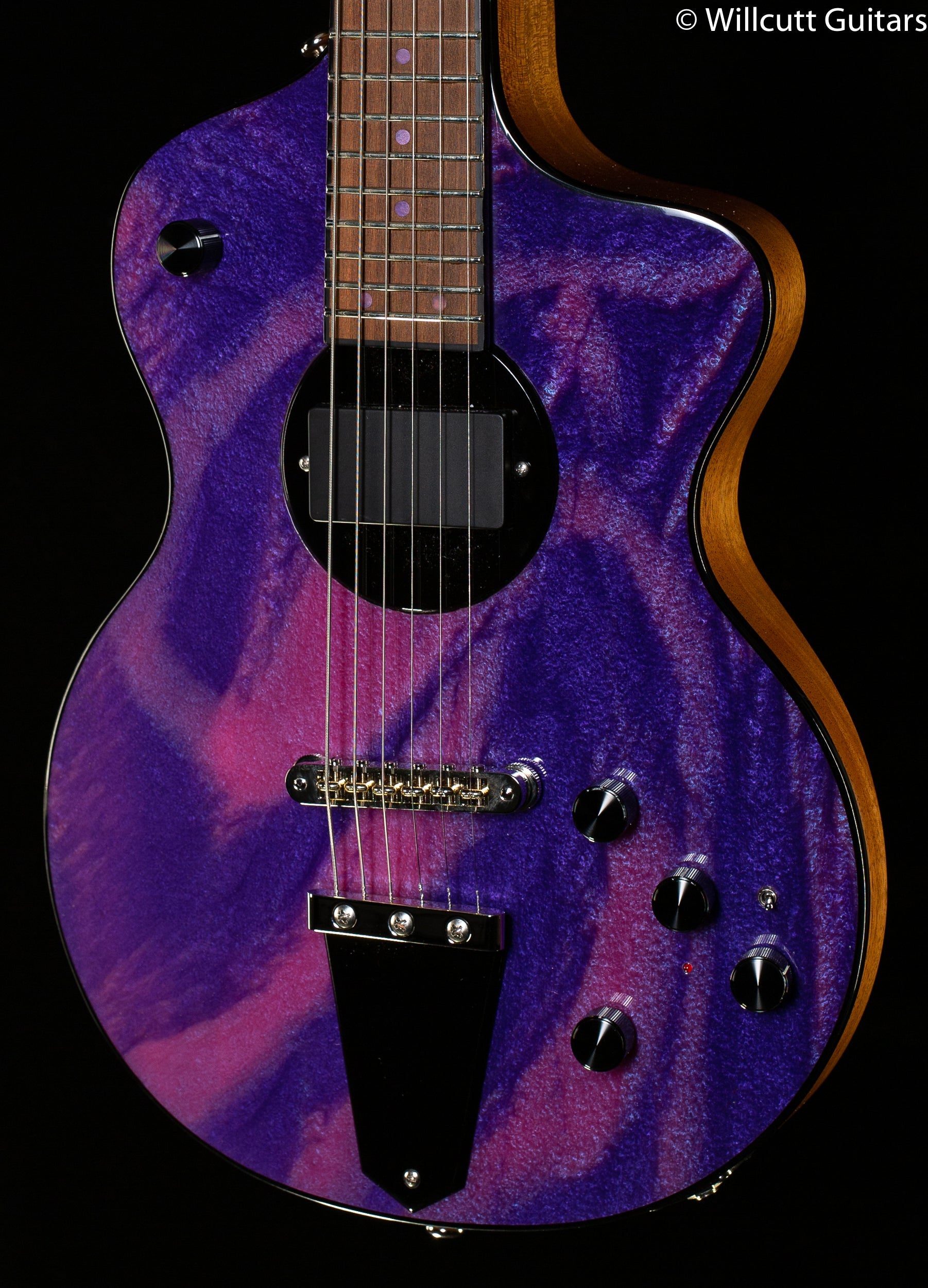 Rick Turner Model 1 Special Bezardepoxy Top Wild Purple Swirl.