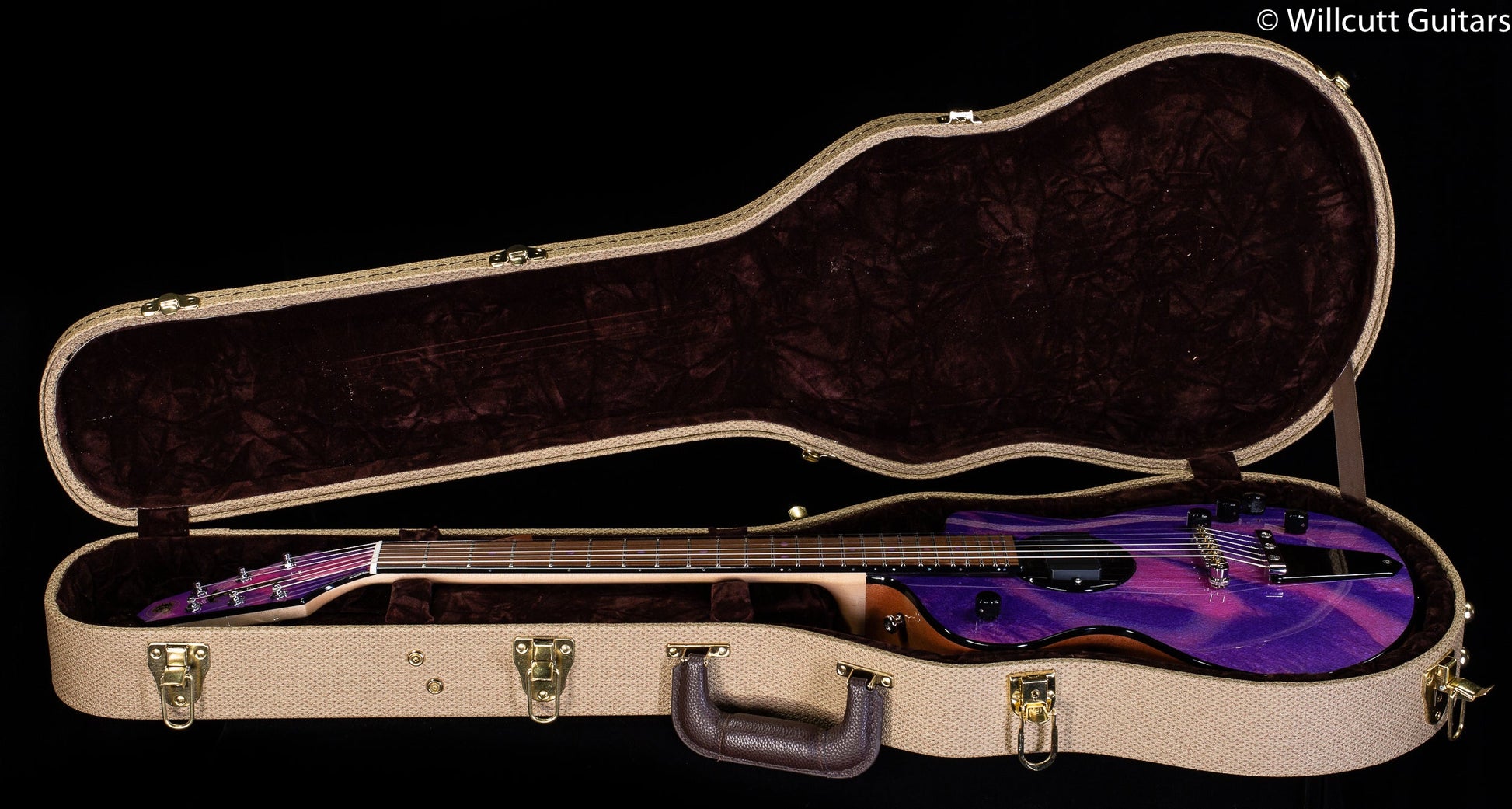 Rick Turner Model 1 Special Bezardepoxy Top Wild Purple Swirl.