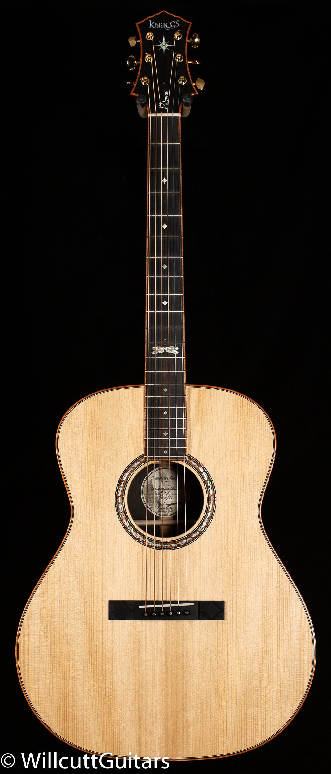 Knaggs Chesapeake Potomac Brazilian Rosewood, Koa Binding Sifel Rosette (56)