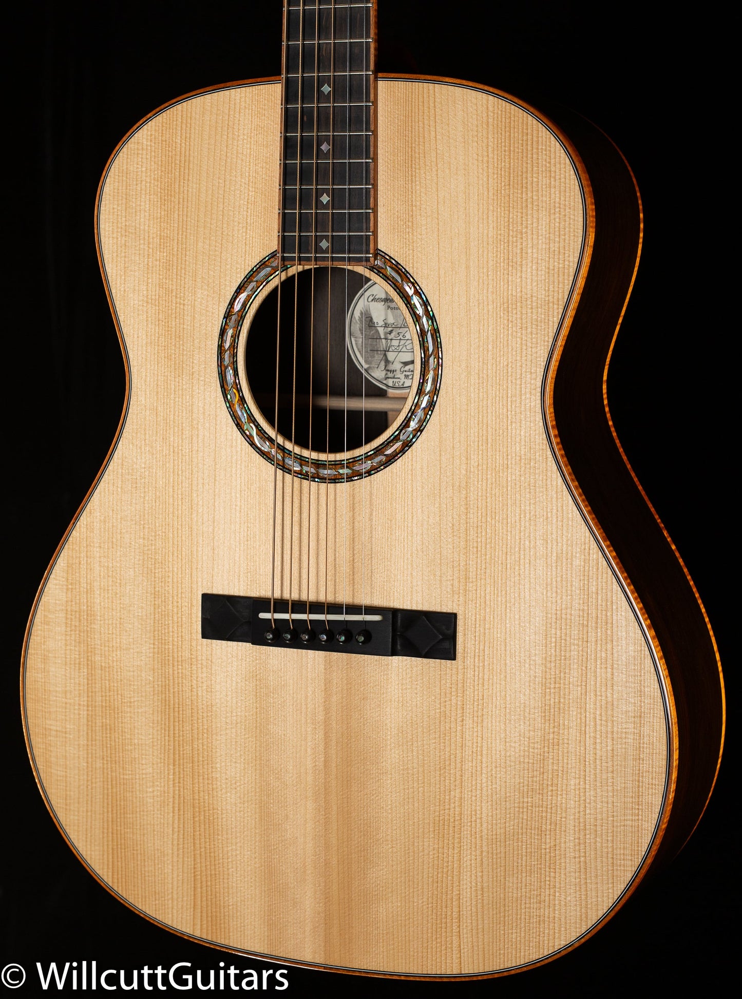 Knaggs Chesapeake Potomac Brazilian Rosewood, Koa Binding Sifel Rosette (56)