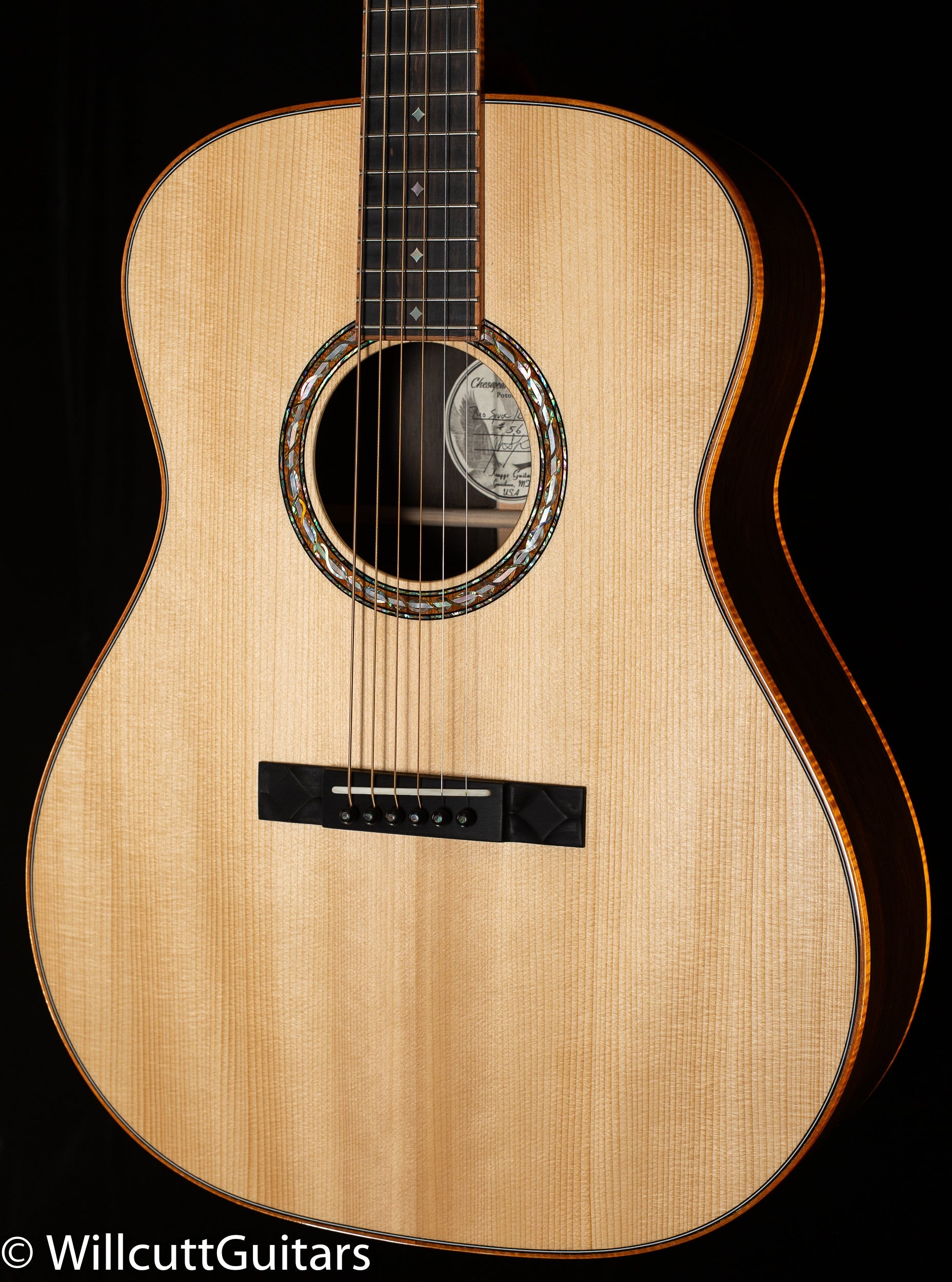 Knaggs Chesapeake Potomac Brazilian Rosewood, Koa Binding Sifel Rosette (56)
