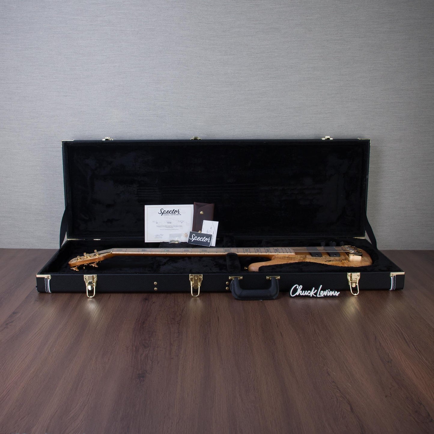 Spector USA Custom NS-5 5-String Electric Bass Guitar - Chestnut Natural - #2224