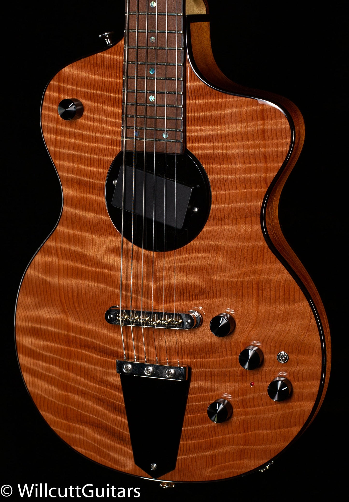 Rick Turner Model 1 Deluxe Full Mojo Curly Redwood