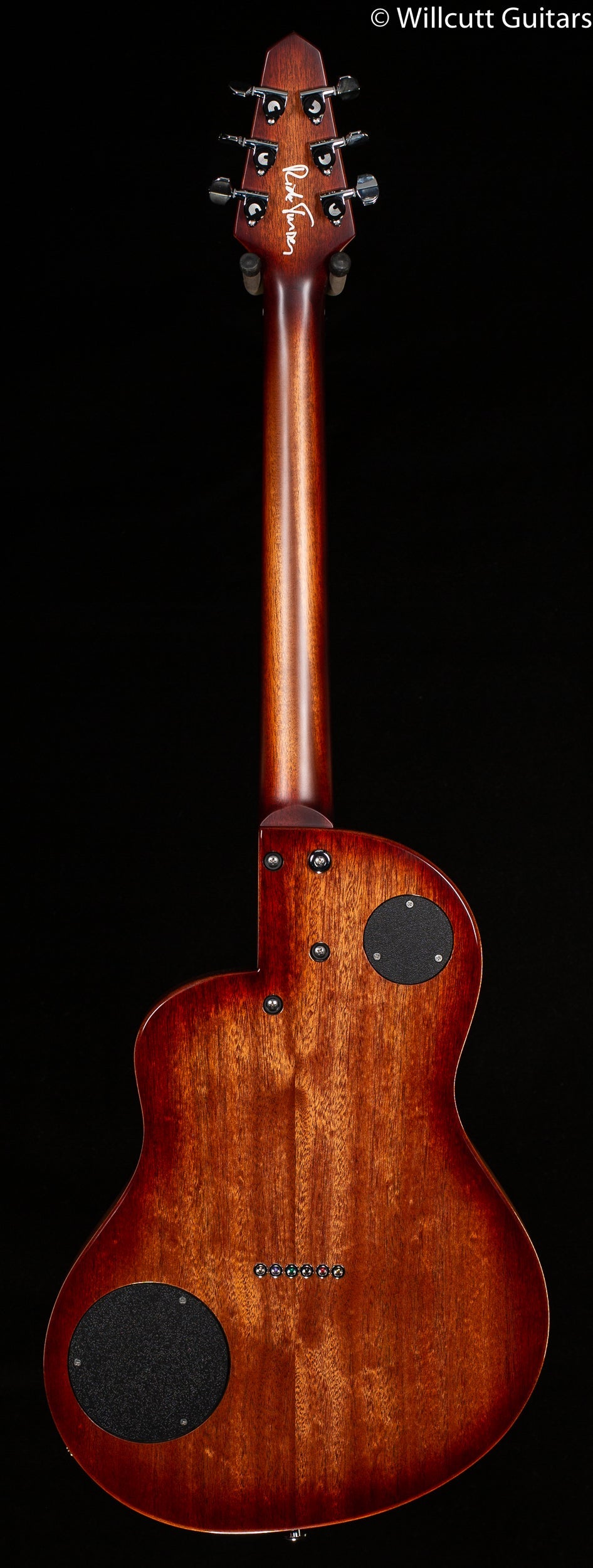 Rick Turner RS6 Standard Deuce Amplicoustic Curly Redwood Burst (669)