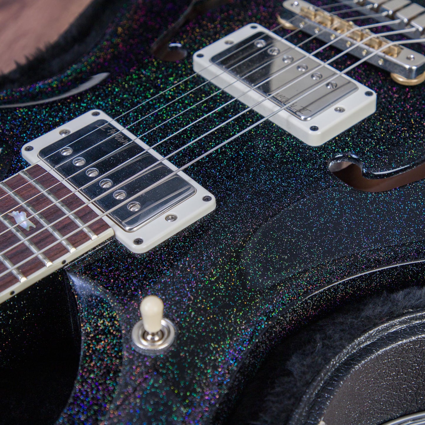 PRS McCarty 594 Hollowbody II Custom Color Hollowbody Electric Guitar - Black Rainbow Hollowflake - #250411621