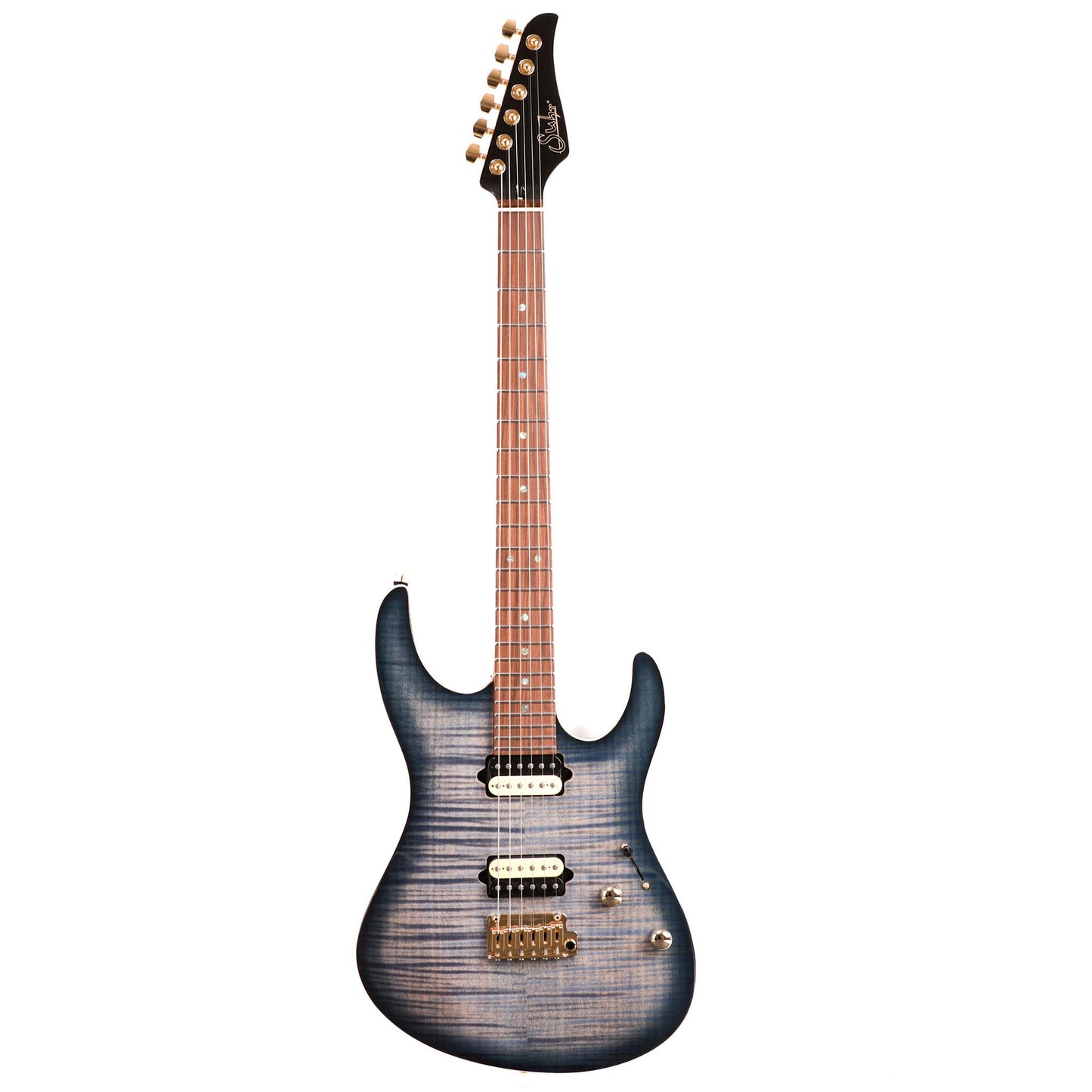 Suhr Modern Electric Guitar - Faded Trans Whale Blue Burst