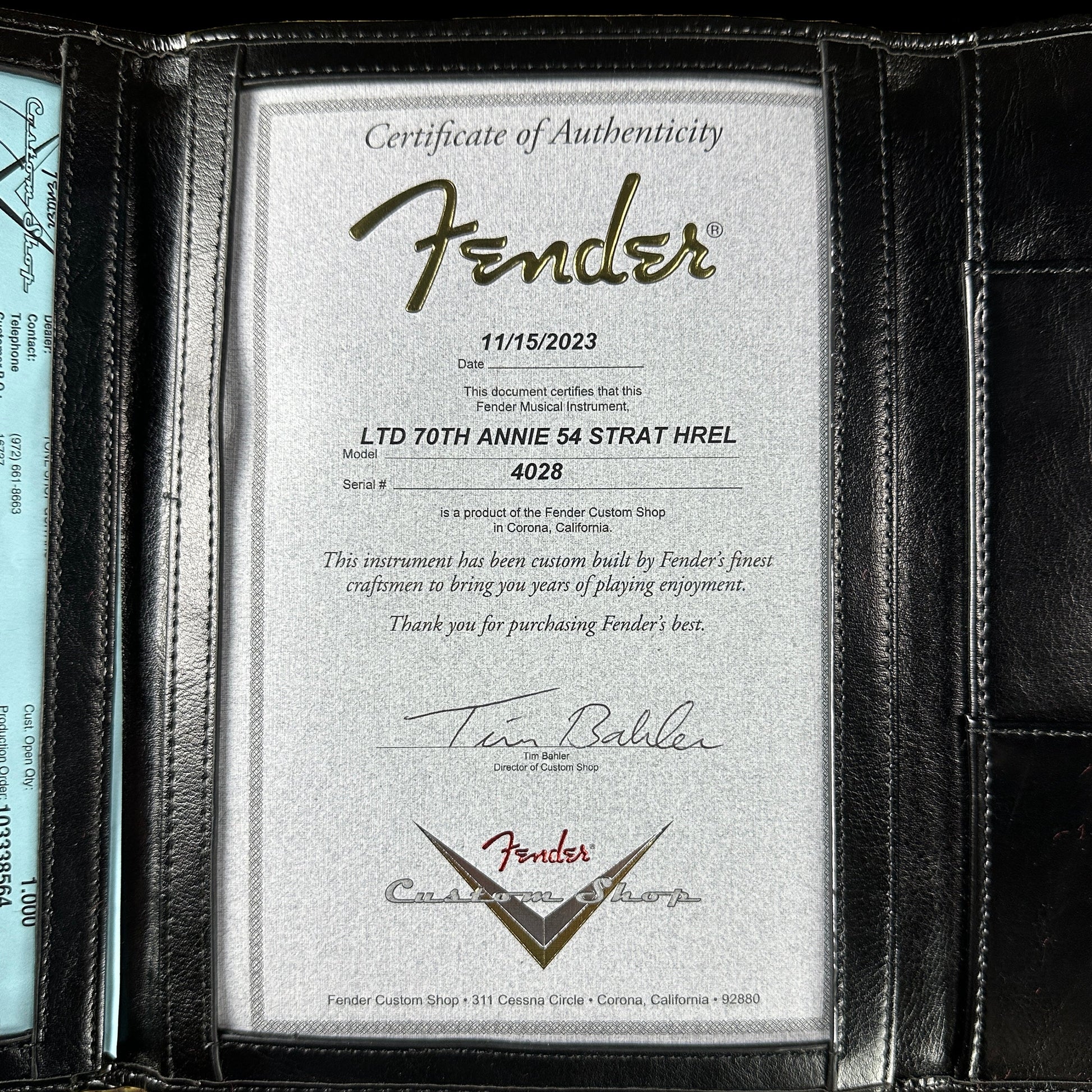 Fender Custom Shop LTD 70th Anniversary 1954 Stratocaster Heavy Relic 2-Color Sunburst w/case