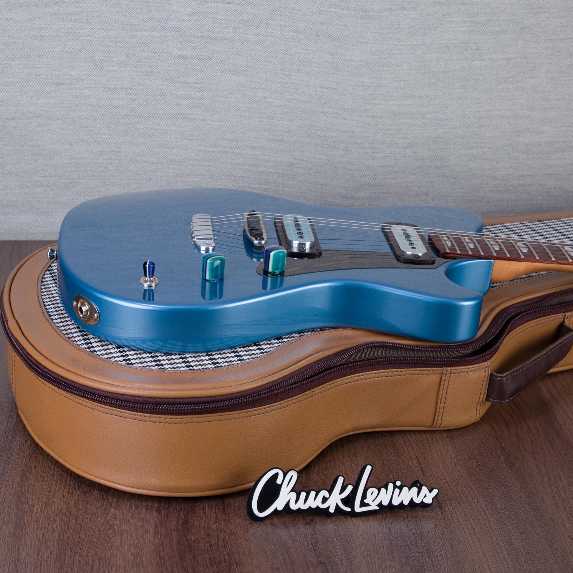 Powers Electric A-Type Electric Guitar - Pelham Blue - #B246