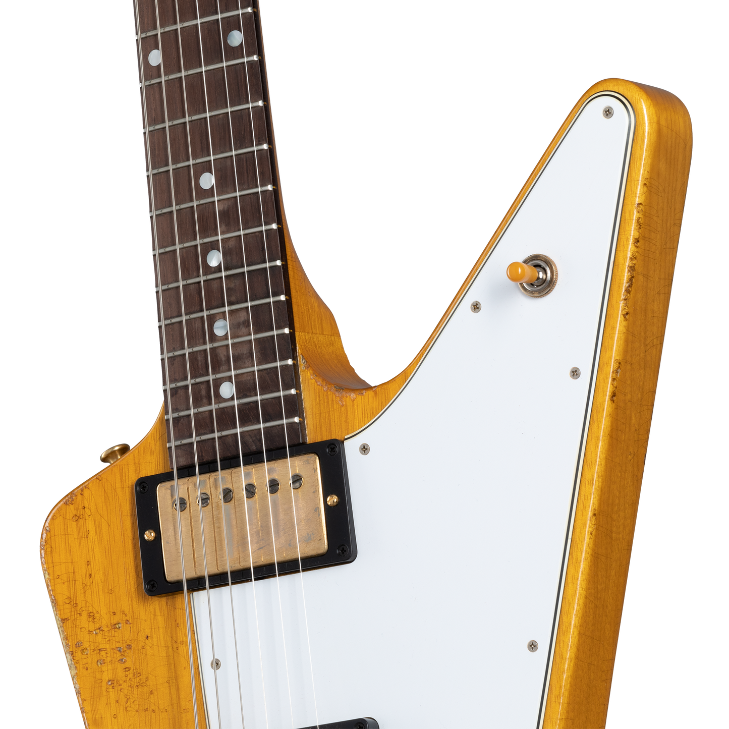 Gibson Custom 58 Korina Explorer Brazilian Rosewood Fingerboard, Aged Natural