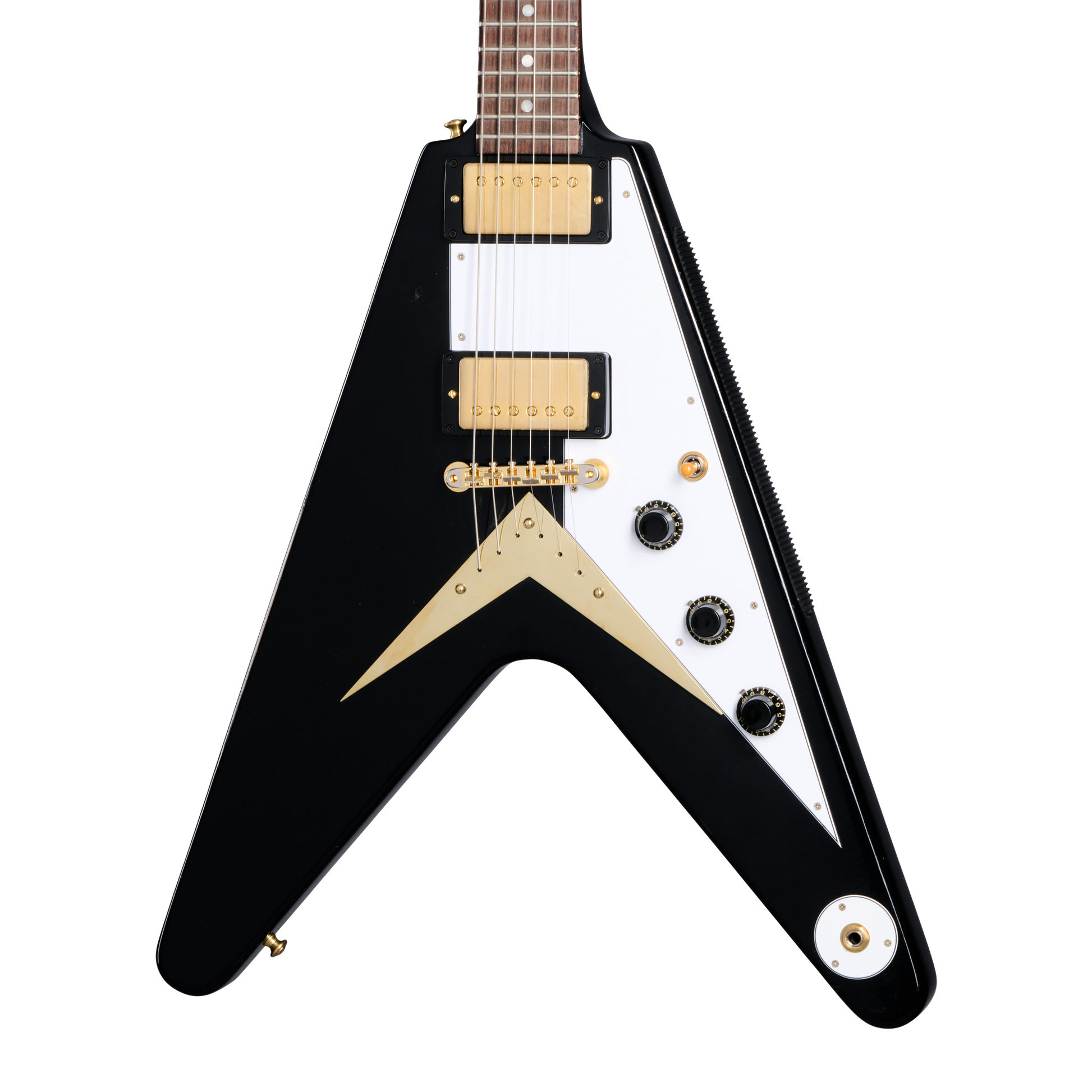 Gibson Custom 1958 Korina Flying V Reissue, Light Aged, Ebony