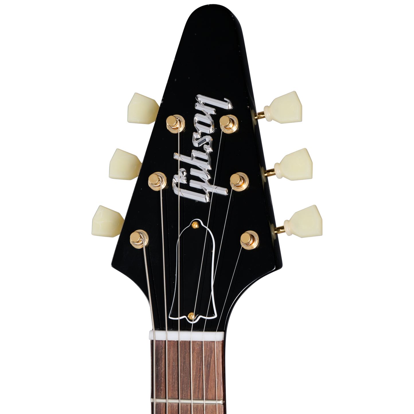 Gibson Custom 1958 Korina Flying V Reissue, Light Aged, Ebony