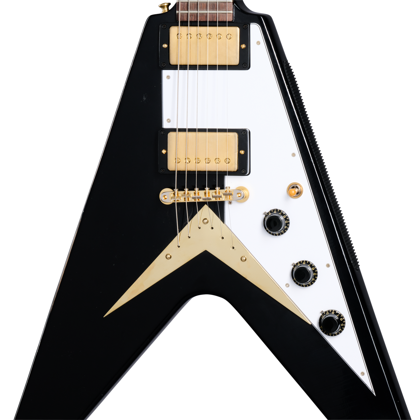 Gibson Custom 1958 Korina Flying V Reissue, Light Aged, Ebony