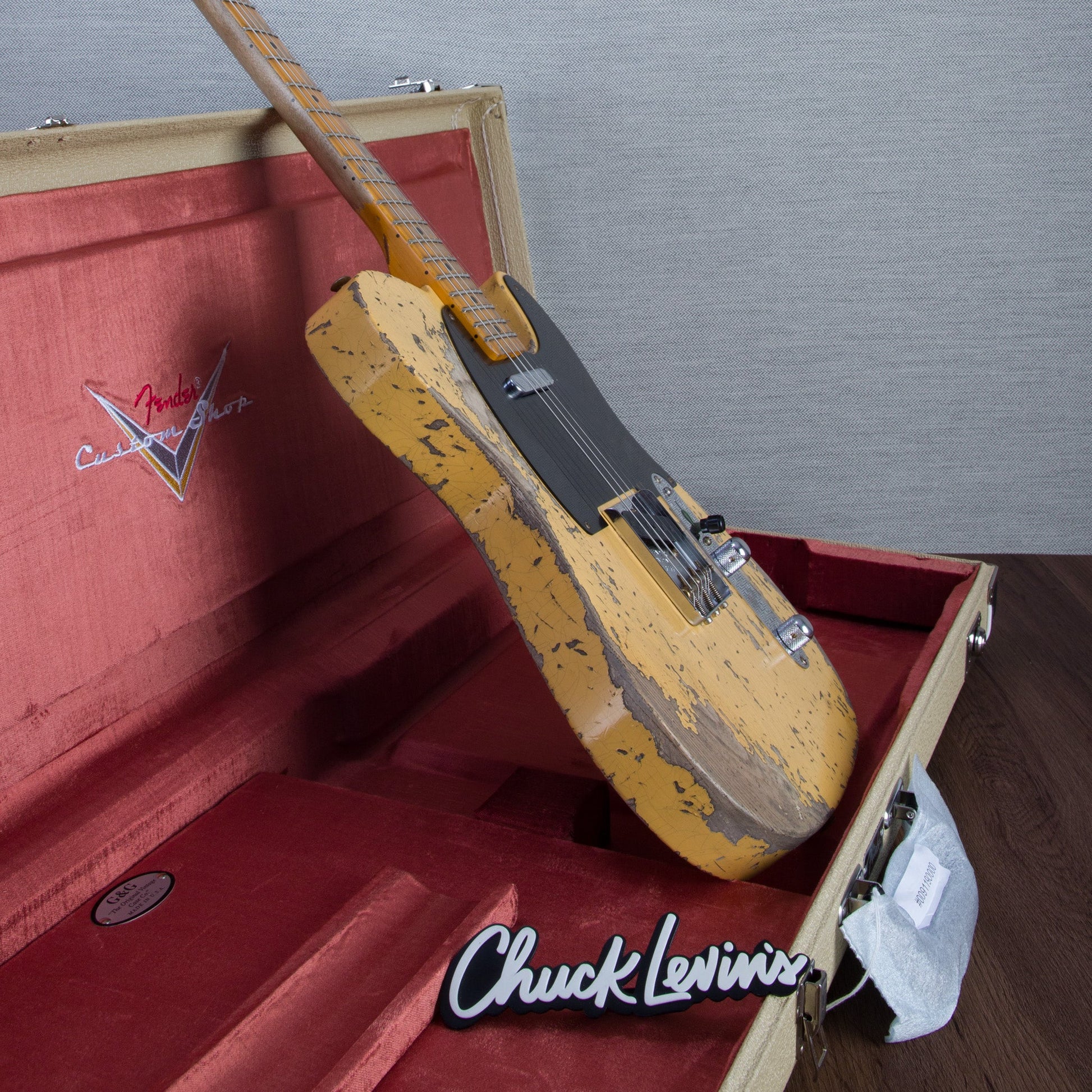 Fender Custom Shop '54 Telecaster Super Heavy Relic Electric Guitar - Aged Nocaster Blonde - #R137567
