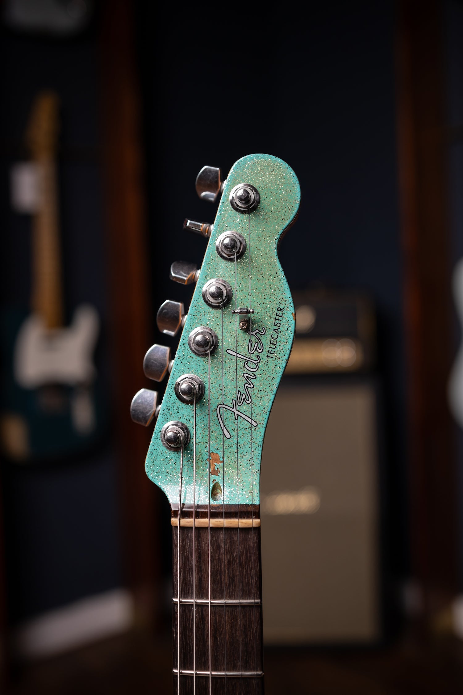 Fender Custom Shop Dual Stack HS Telecaster Relic Electric Guitar - Sea Foam Sparkle