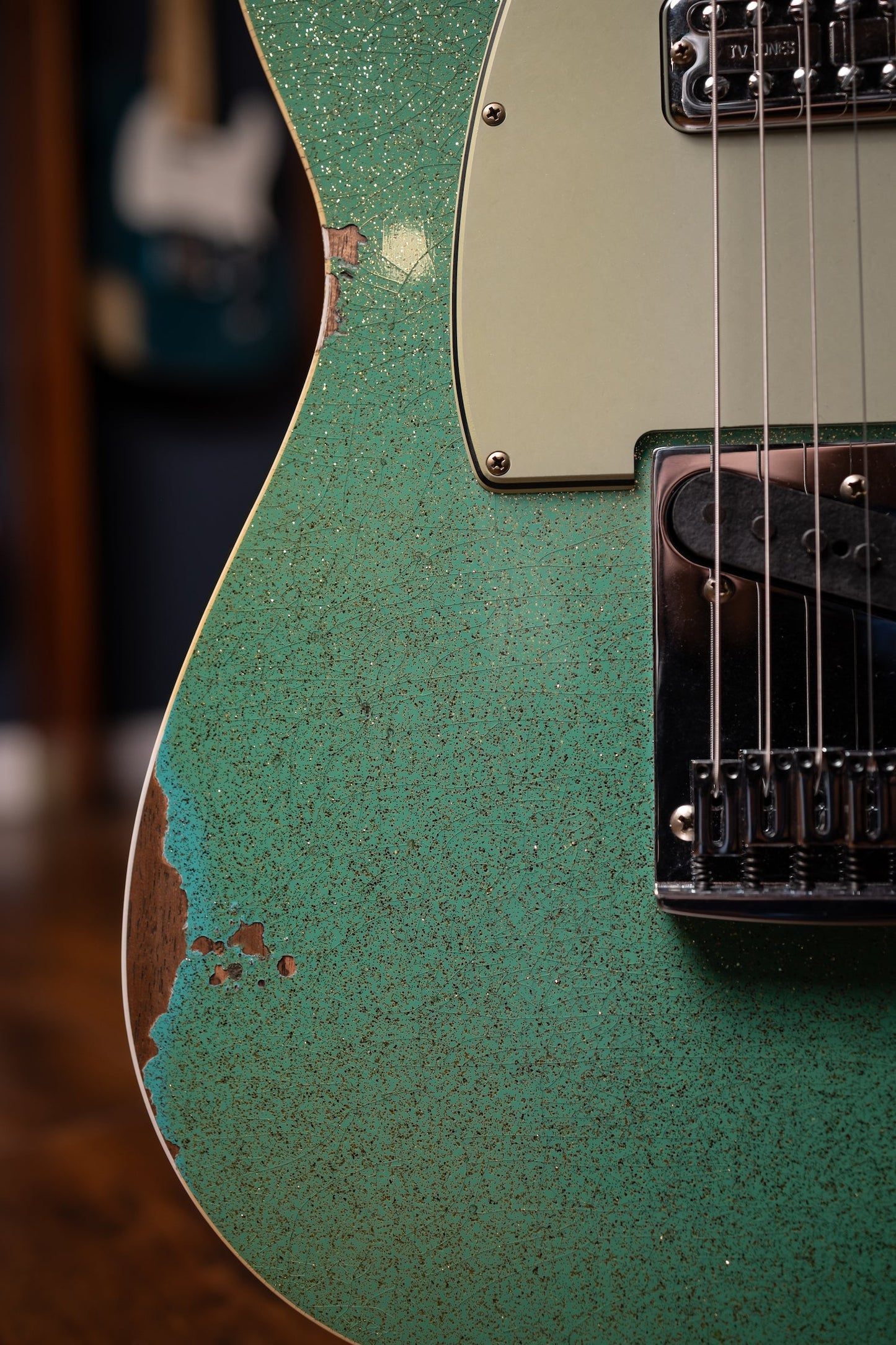 Fender Custom Shop Dual Stack HS Telecaster Relic Electric Guitar - Sea Foam Sparkle