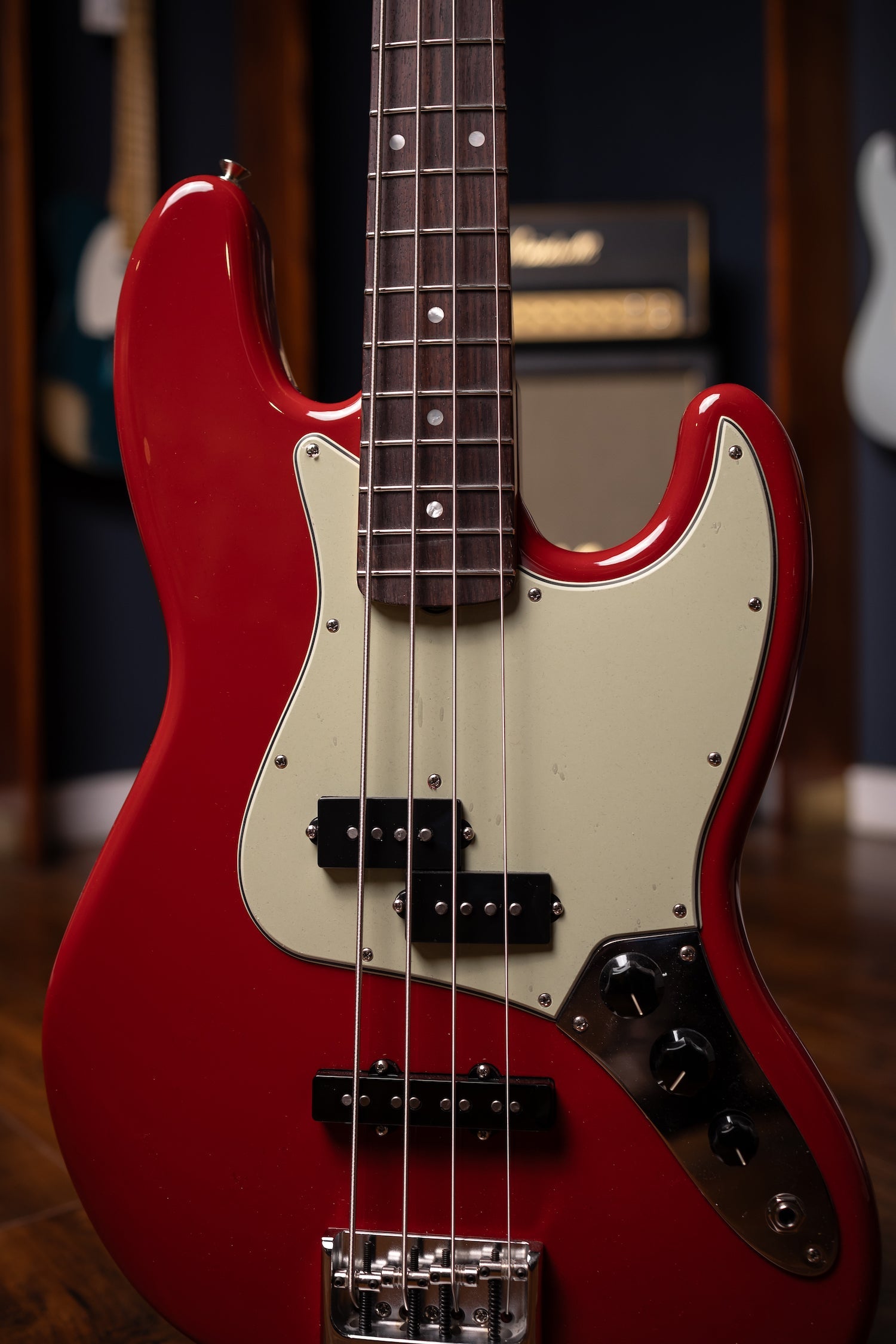 Fender Custom Shop Limited Edition Jazz Bass Special NOS Electric Bass - Aged Dakota Red