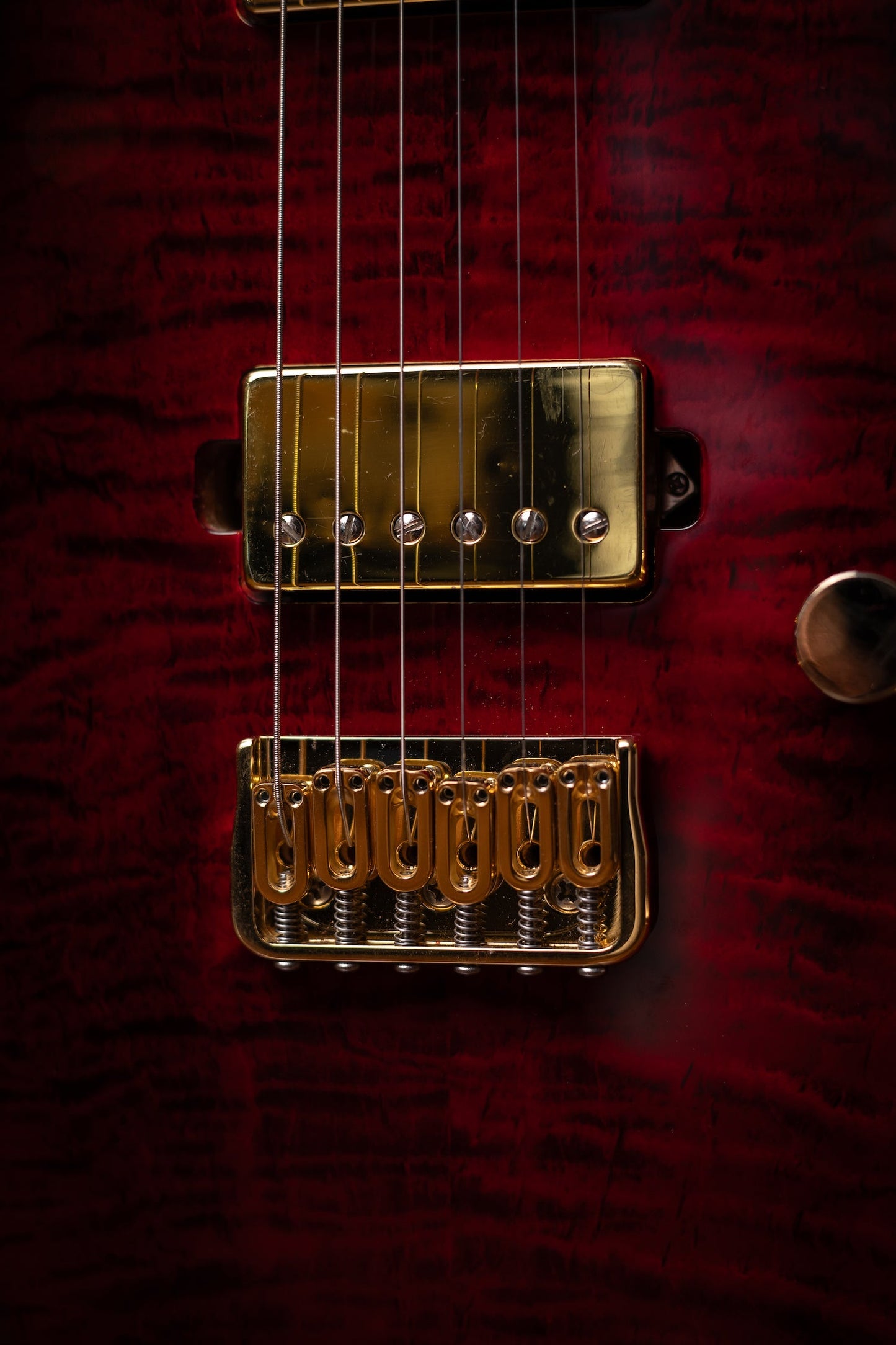 Carneglia Custom Shop Sublime Flame Maple Top Electric Guitar - Diablo Translucent Red Burst