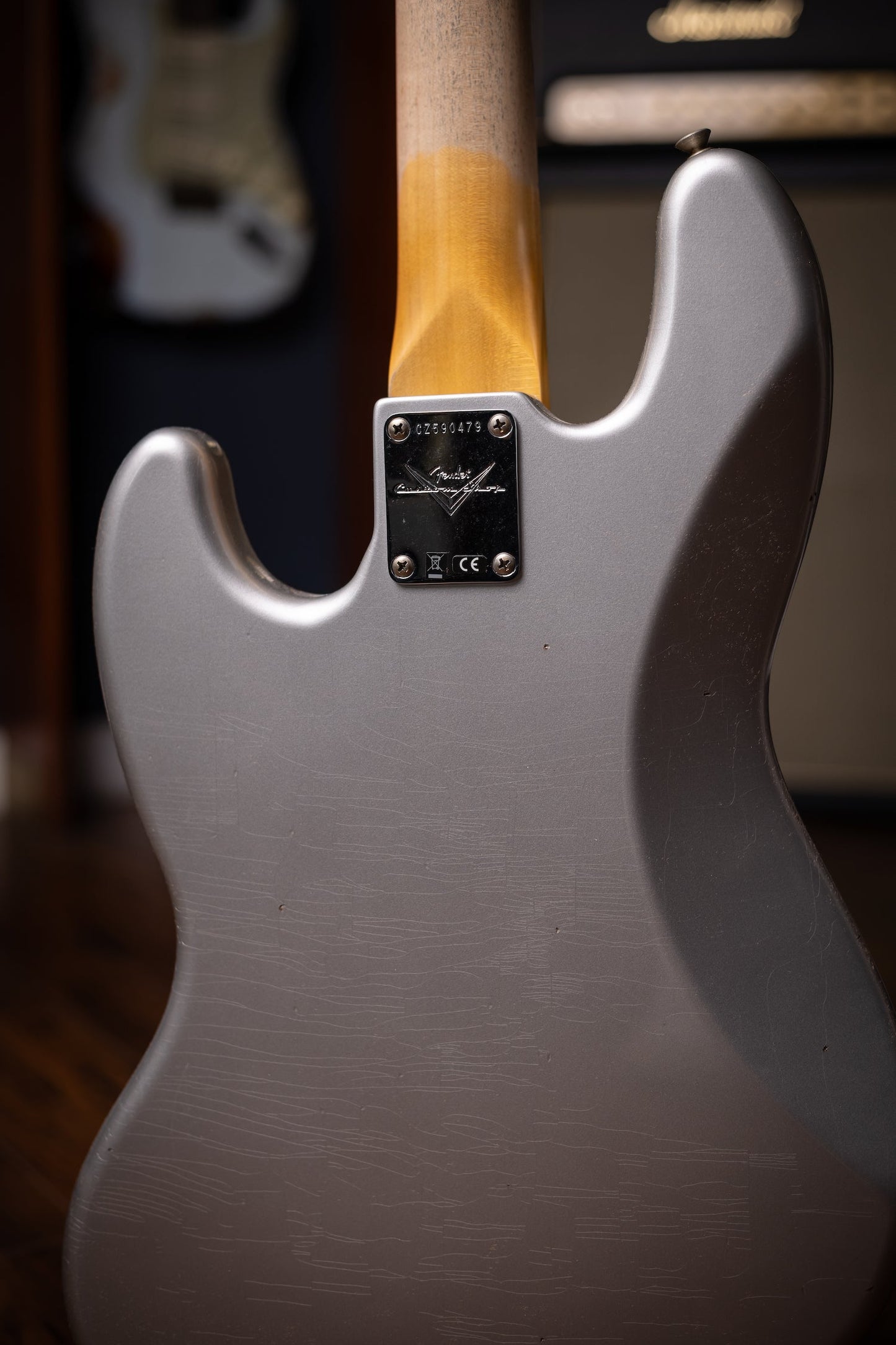Fender Custom Shop 1965 Jazz Bass Journeyman Relic - Faded Inca Silver