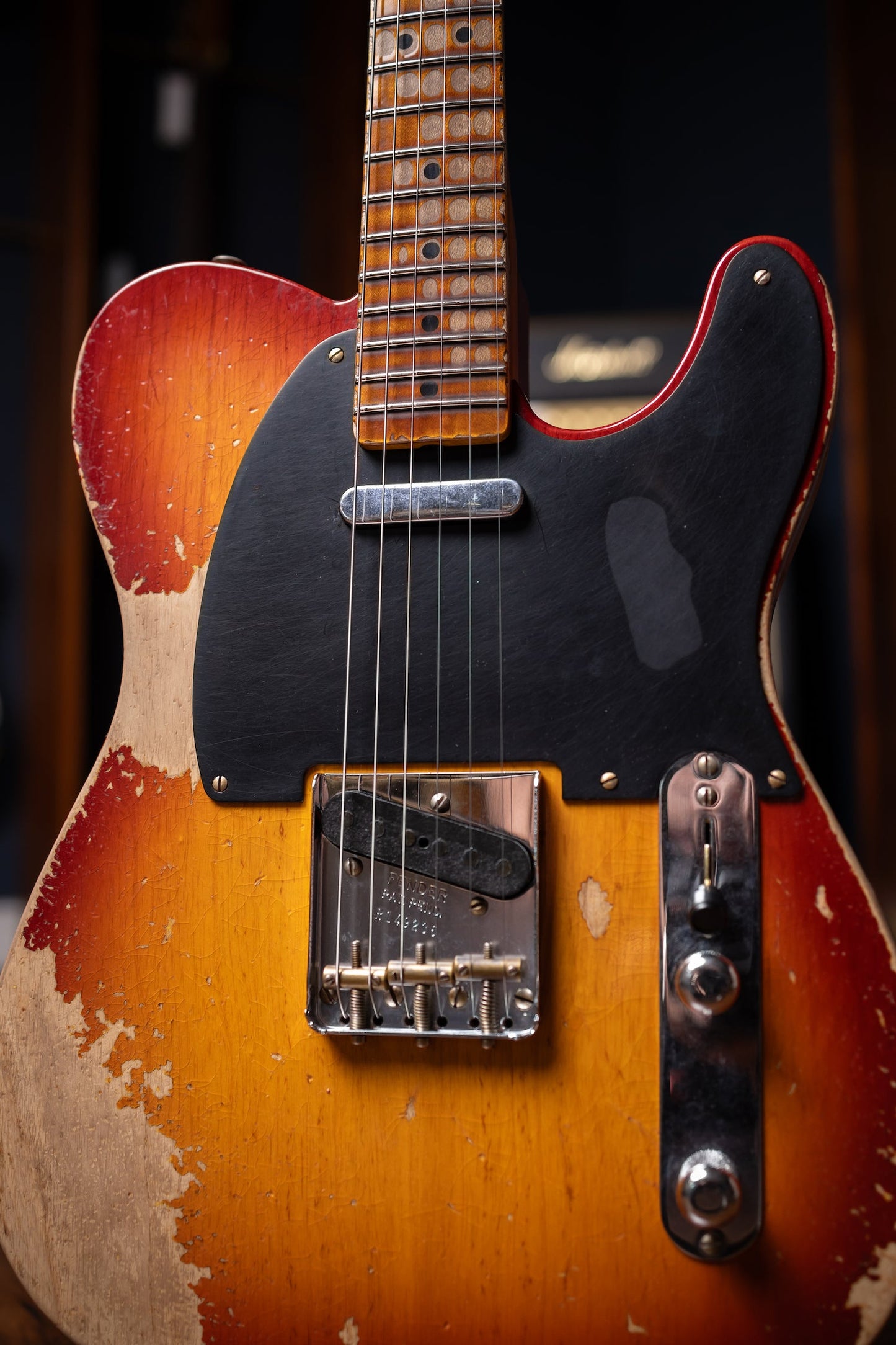 Fender Custom Shop 1952 Telecaster Super Heavy Relic Electric Guitar - Aged Cherry Sunburst