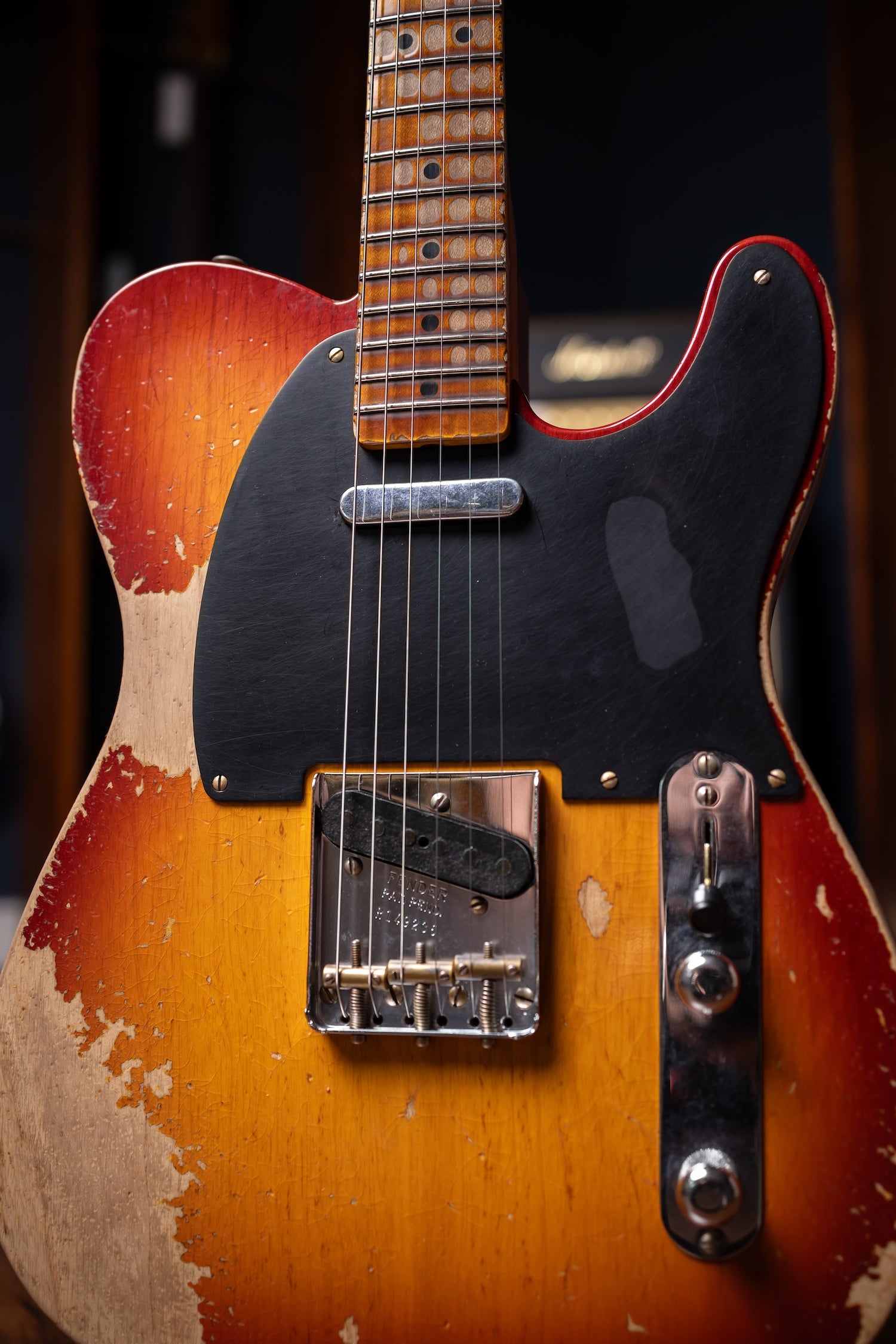 Fender Custom Shop 1952 Telecaster Super Heavy Relic Electric Guitar - Aged Cherry Sunburst