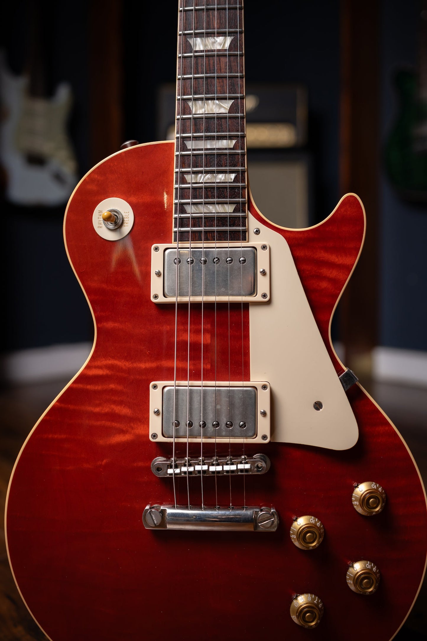 2010 Gibson Custom Shop 1959 Les Paul Reissue Electric Guitar - Cherry Red Flame
