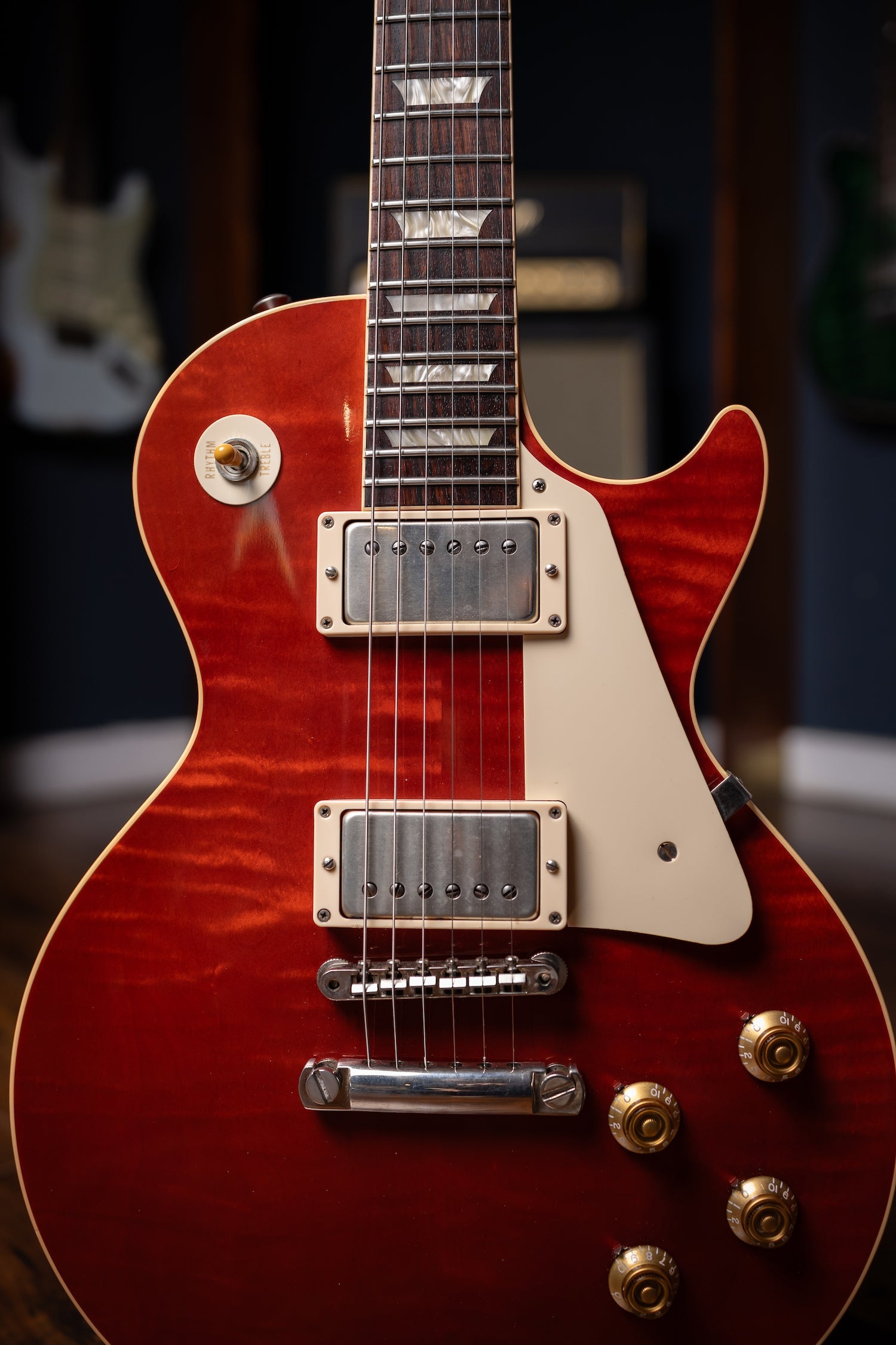 2010 Gibson Custom Shop 1959 Les Paul Reissue Electric Guitar - Cherry Red Flame