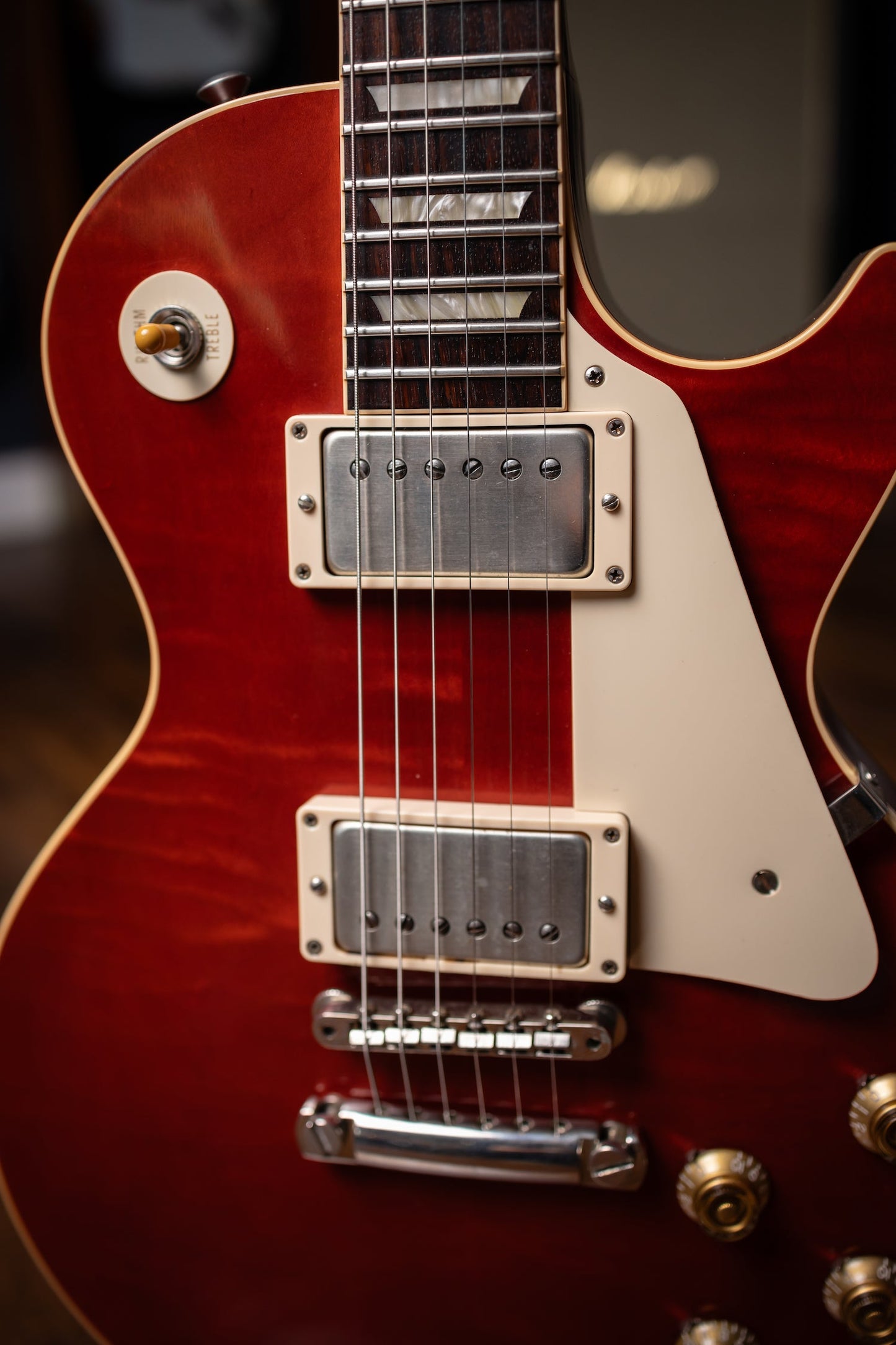 2010 Gibson Custom Shop 1959 Les Paul Reissue Electric Guitar - Cherry Red Flame