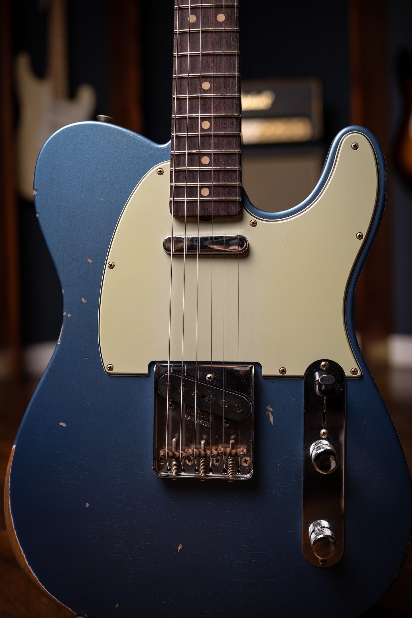 Fender Custom Shop 1963 Telecaster Relic Electric Guitar - Aged Lake Placid Blue