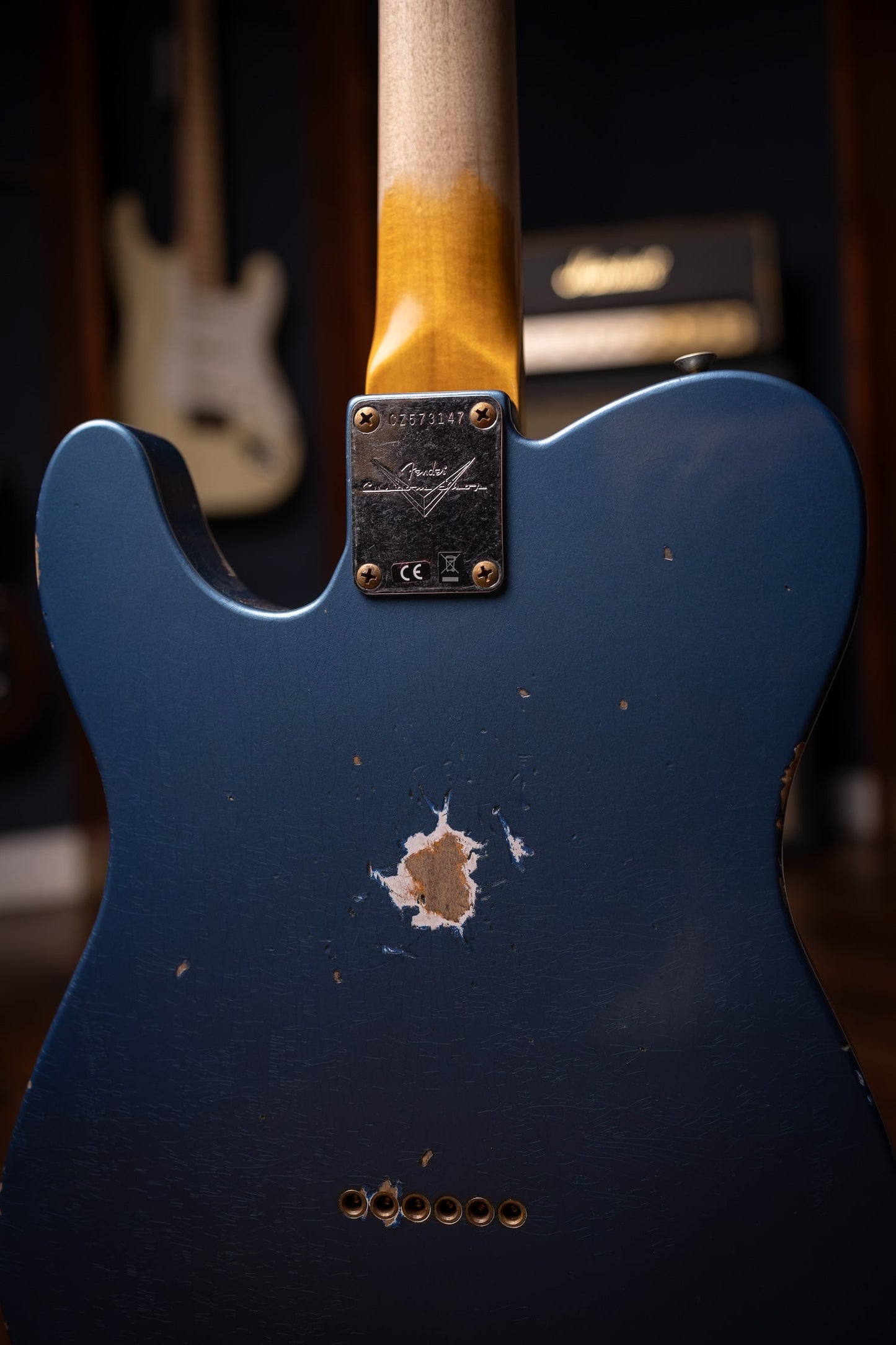 Fender Custom Shop 1963 Telecaster Relic Electric Guitar - Aged Lake Placid Blue