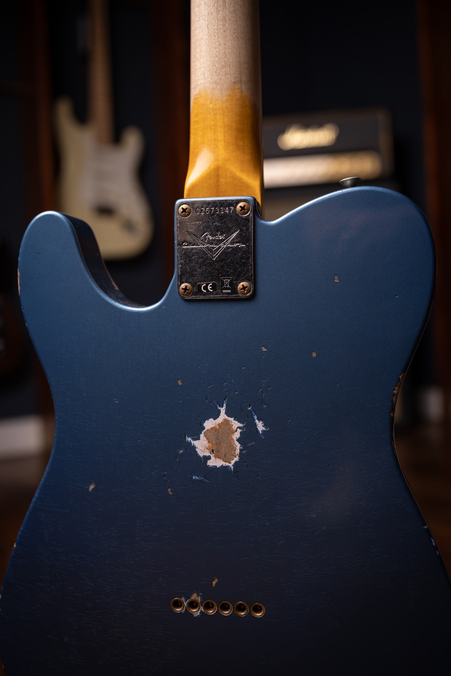 Fender Custom Shop 1963 Telecaster Relic Electric Guitar - Aged Lake Placid Blue