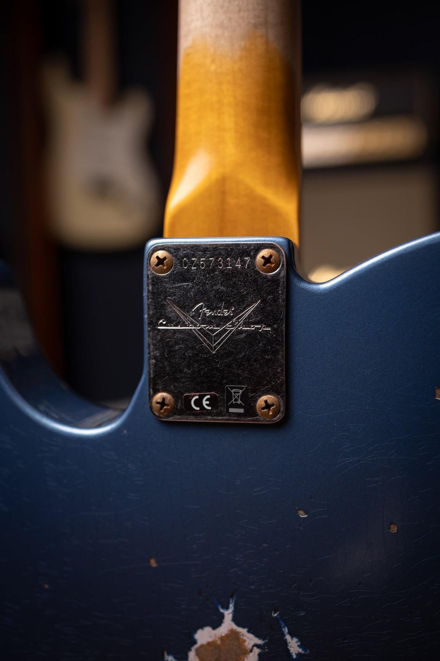 Fender Custom Shop 1963 Telecaster Relic Electric Guitar - Aged Lake Placid Blue
