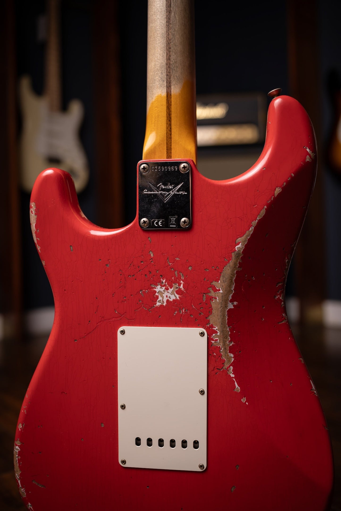 Fender Custom Shop 1957 Stratocaster® Heavy Relic®, 1-Piece Rift Sawn Maple Neck Fingerboard Electric Guitar -  Aged Fiesta Red