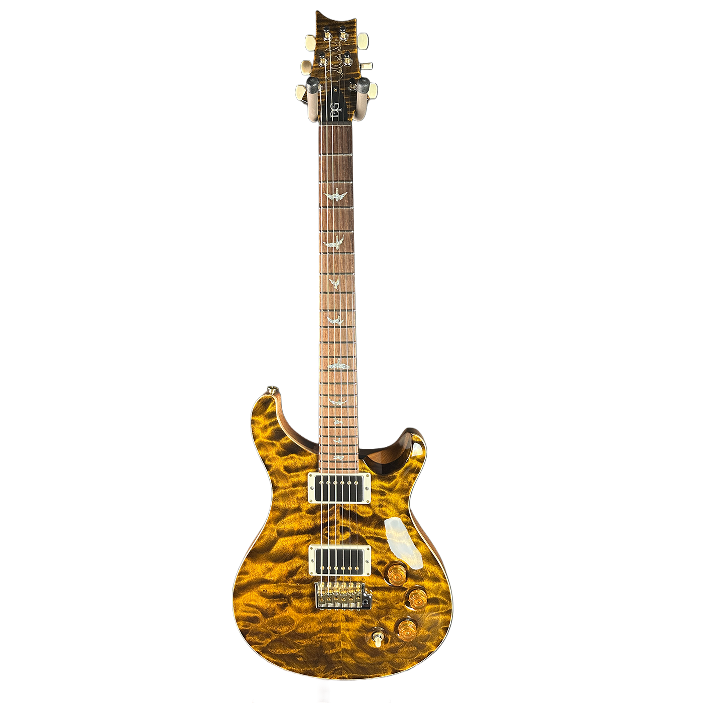 PRS Wood Library DGT Quilt 10 Top Yellow Tiger w/case 0408151
