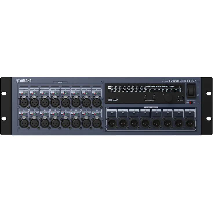 Yamaha Rio1608-D2 16-input 8-output Dante Stage Box
