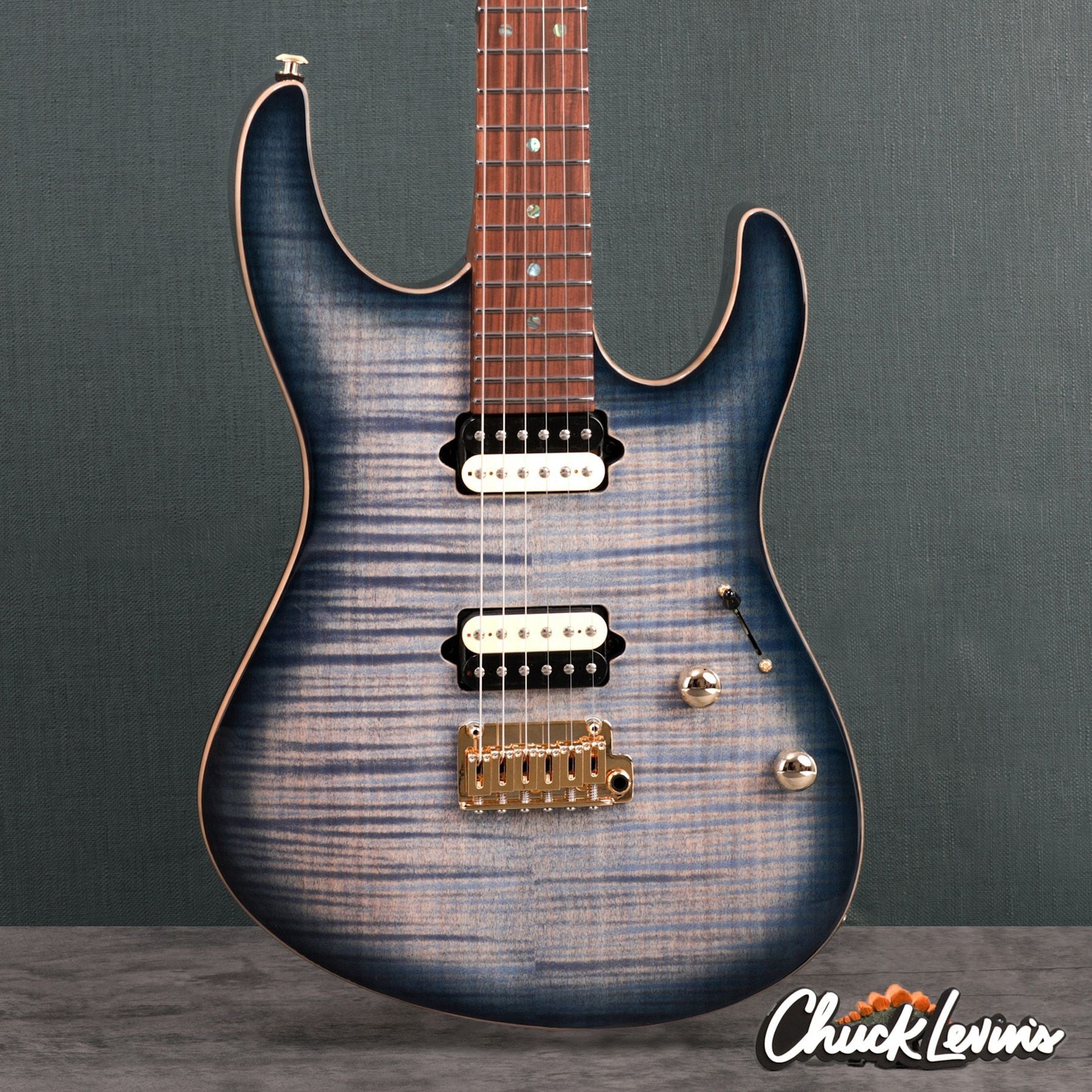 Suhr Modern Electric Guitar - Faded Trans Whale Blue Burst