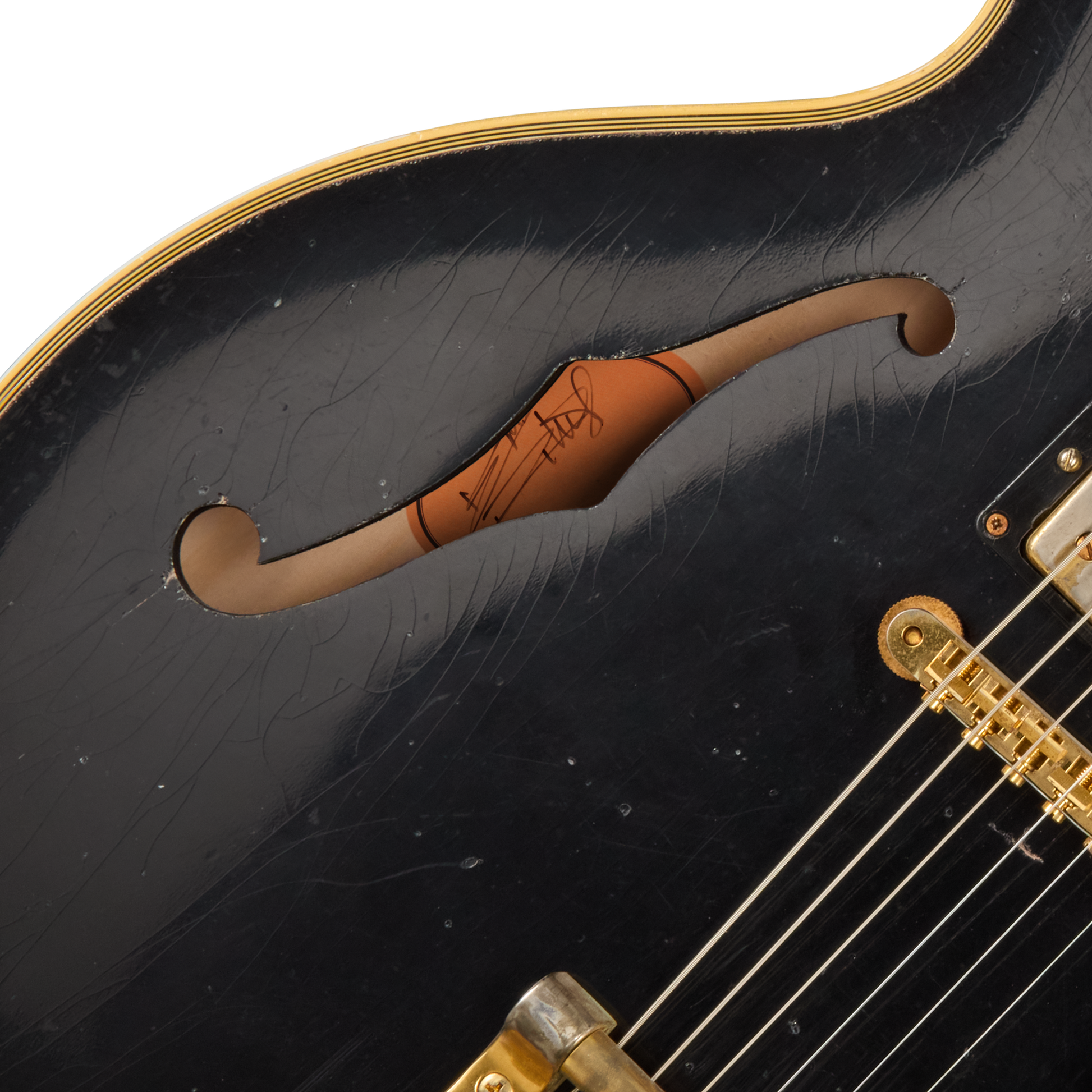 Gibson Custom Keith Richards 1960 ES-355 Collector’s Edition, Signed Guitar and Label, Ebony, Exclusive